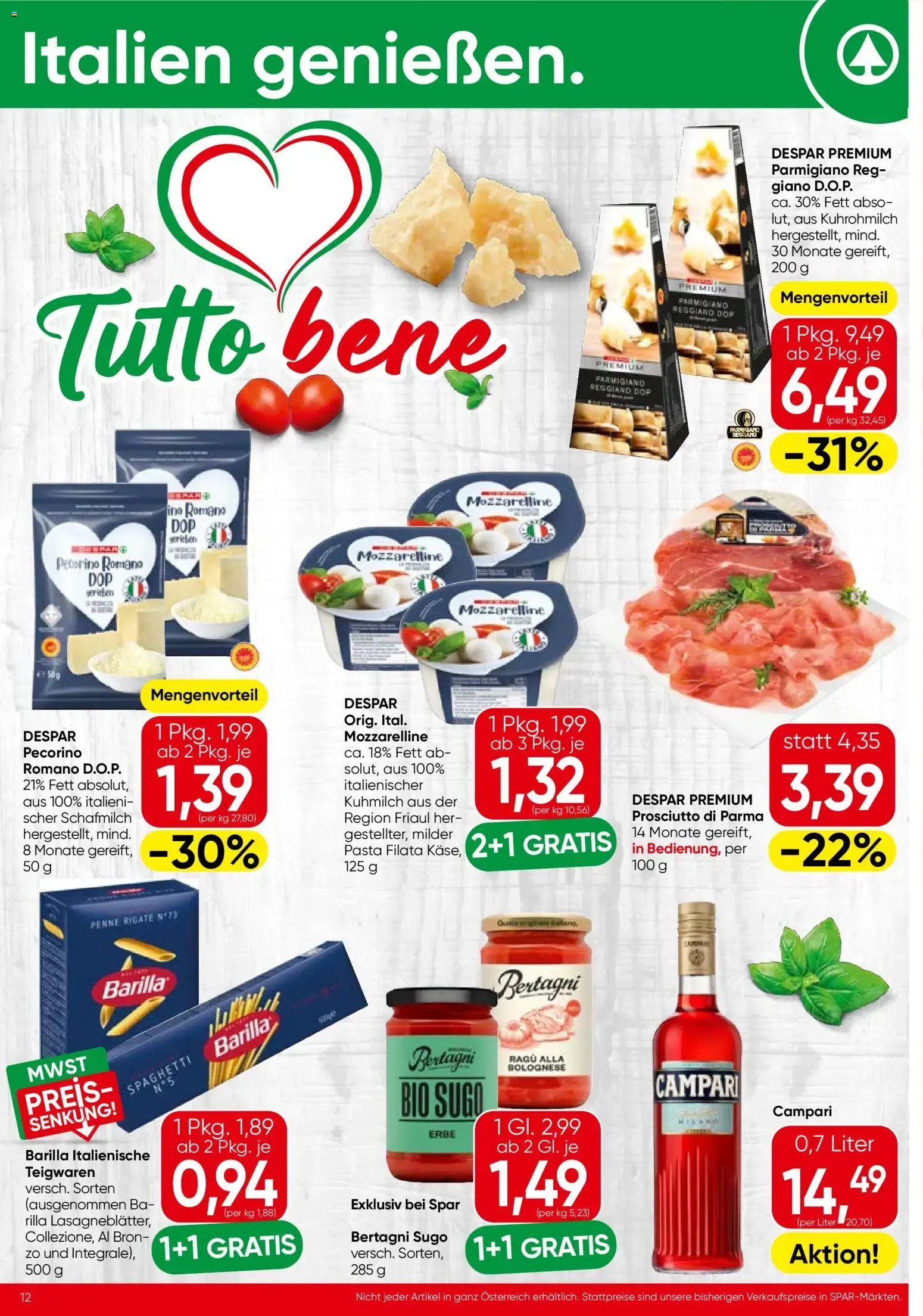 Spar Flugblatt - Niederösterreich (09.07.2026) - Angebote und Prospekt von 9. Juli bis 15. Juli 2026 - Flugblätt seite 12