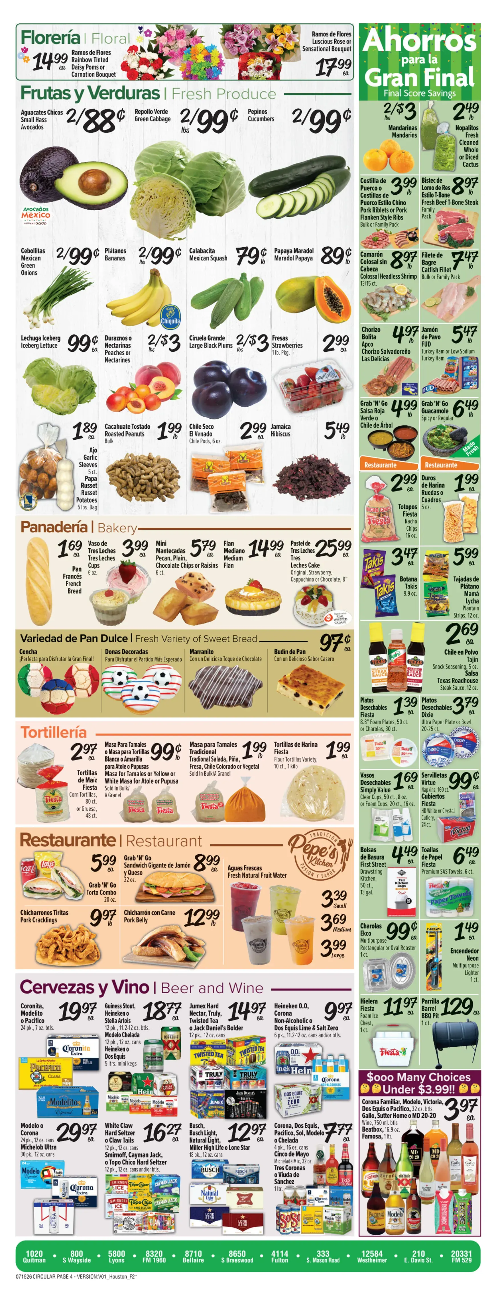 Weekly ad Current Fiesta Mart leaflet valid from Wednesday 07/15/2026 to Tuesday 07/21/2026 from July 15 to July 21 2026 - Page 4