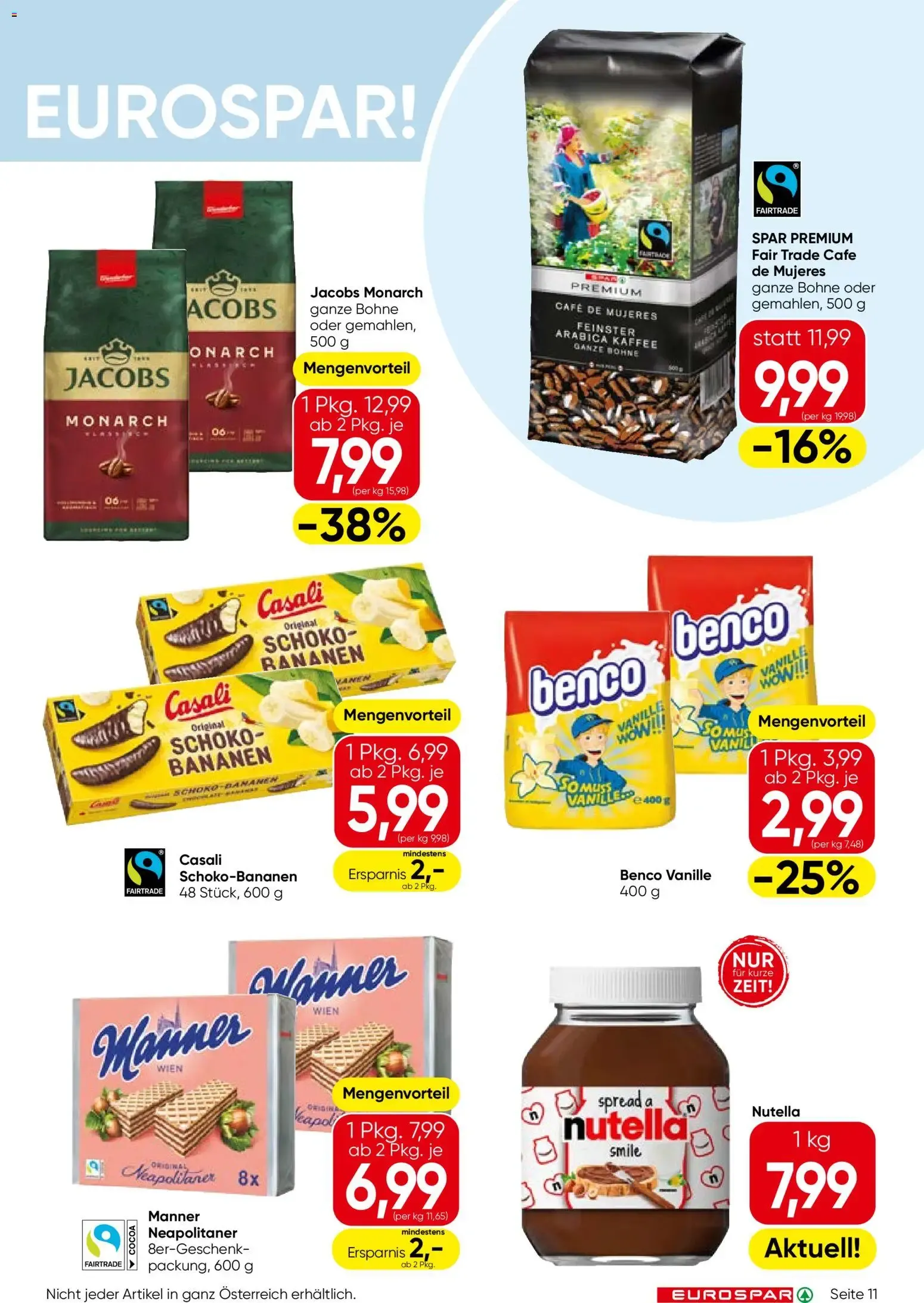 Eurospar Flugblatt von 30.07.2026 - Aktuelle Angebote von 30. Juli bis 12. August 2026 - Flugblätt seite  11