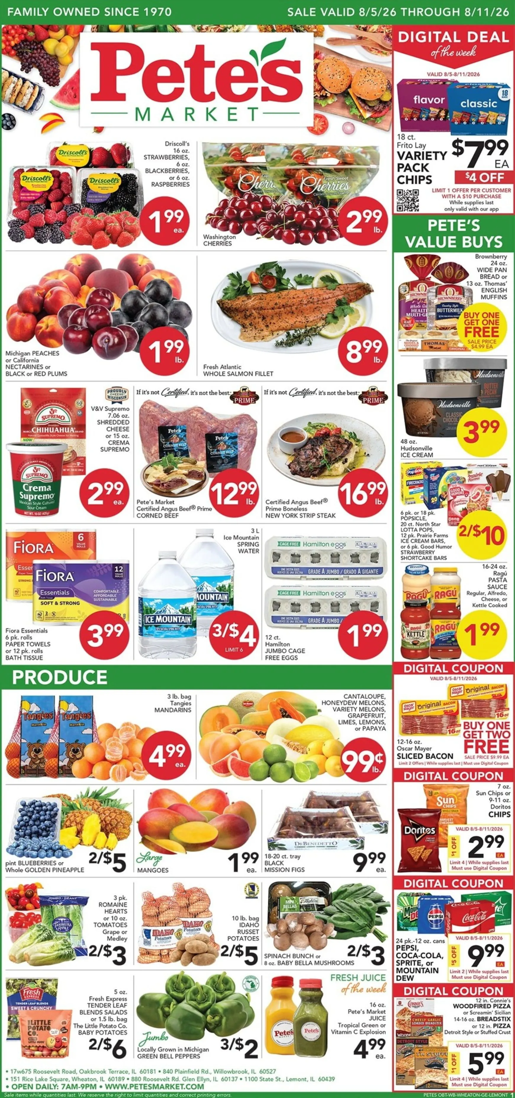 Current Pete's Fresh Market - Oakbrook Terrace leaflet valid from Wednesday 08/05/2026 to Tuesday 08/11/2026