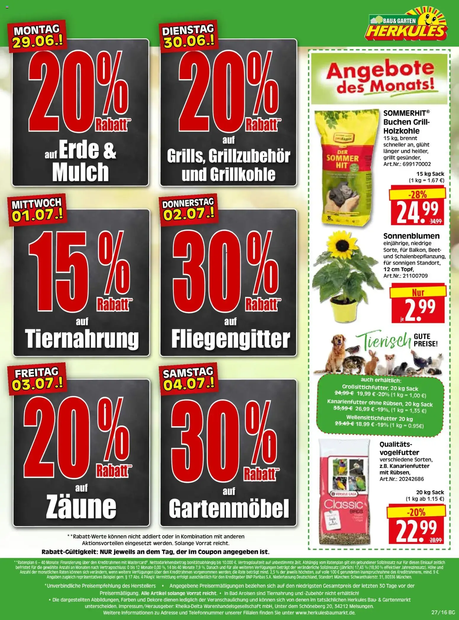 HERKULES Bau & Garten (ab 29.06.2026) zum Blättern von 29. Juni bis 4. Juli 2026 - Prospekt seite 16