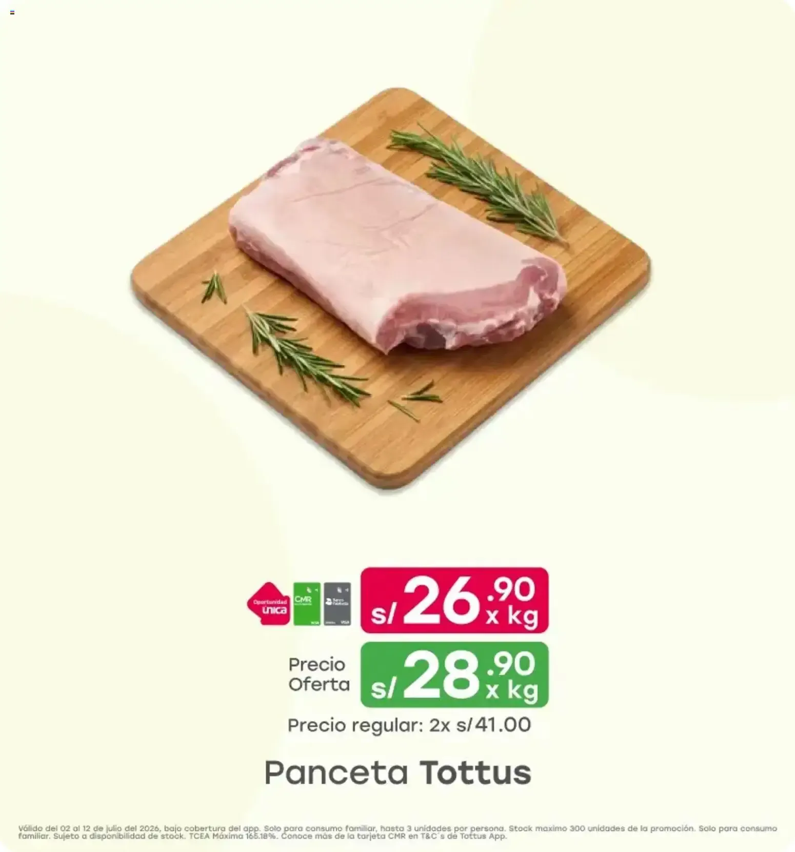 Catalogo de Oferta de Panceta Tottus 2 de julio al 12 de julio 2026 - Pag 1