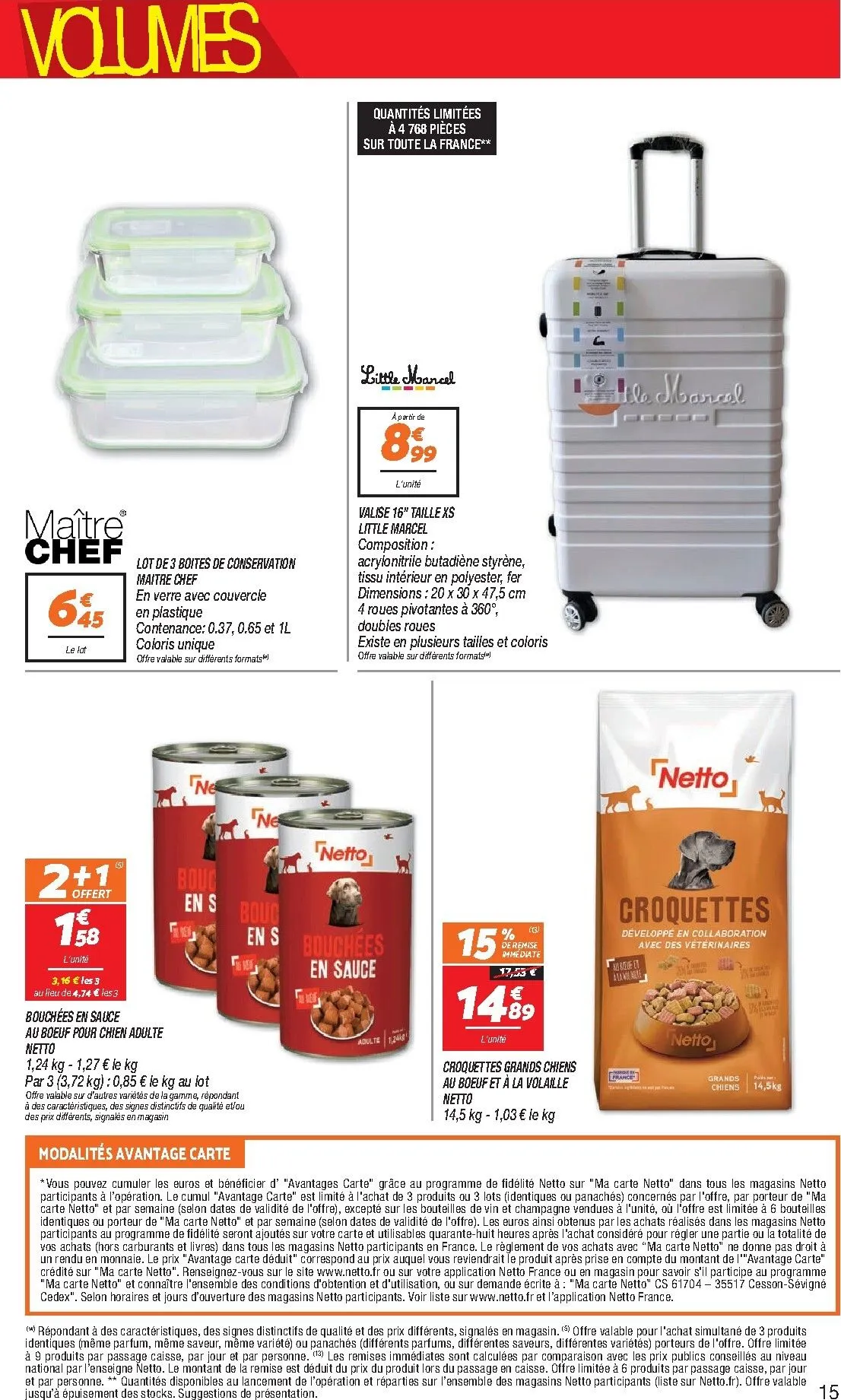 Flyer Netto - Maxi Volumes pour la semaine prochaine du du mardi 27/10/2026 au du lundi 09/11/2026 du 27 octobre au 9 novembre 2026 - Catalogue page 15