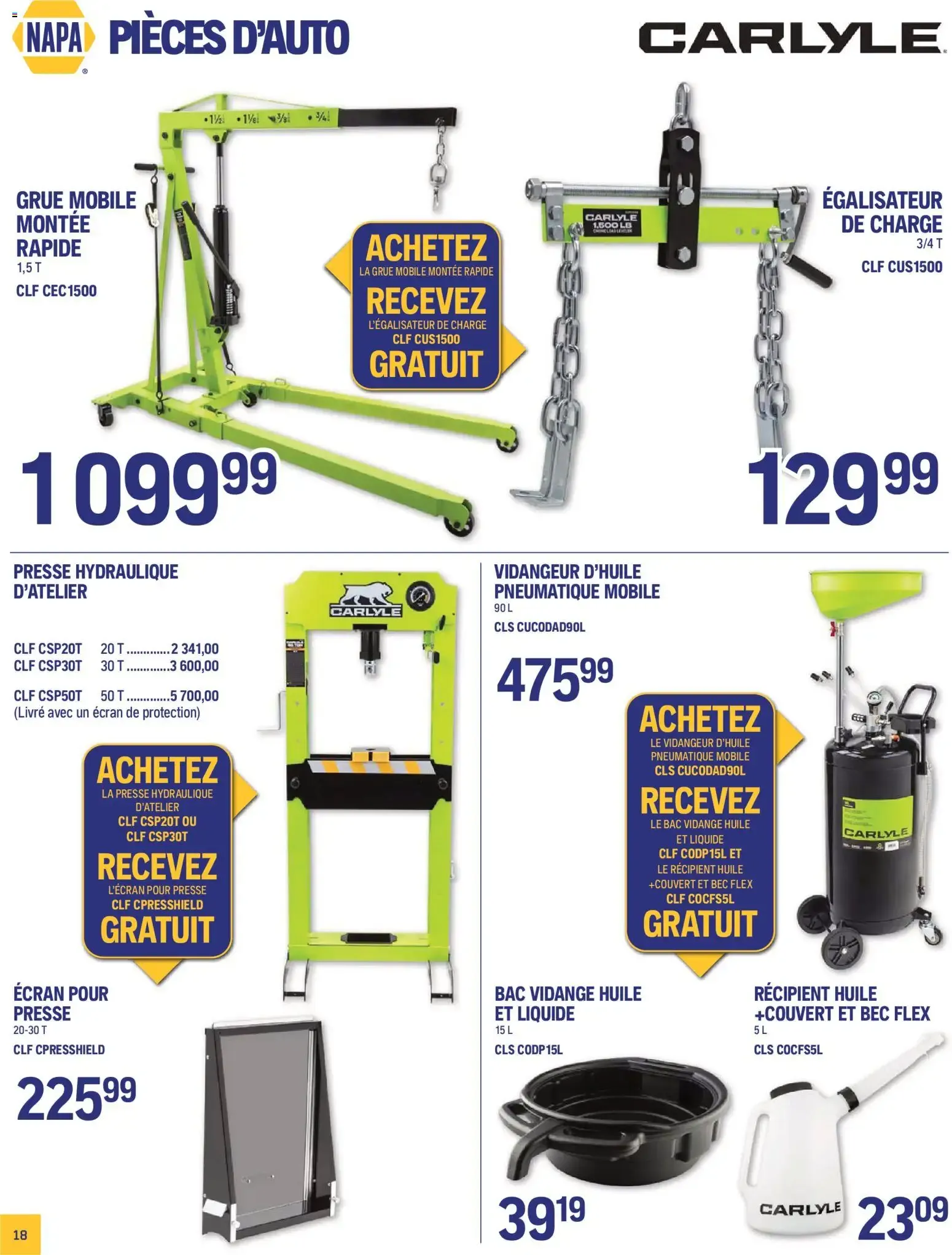 NAPA Auto Parts circulaire - TOUT ÉQUIPÉ septembre-octobre 2026 from Sep 1, 2026 > weekly specials & deals from September 1 to October 31 2026 - flyer page 20