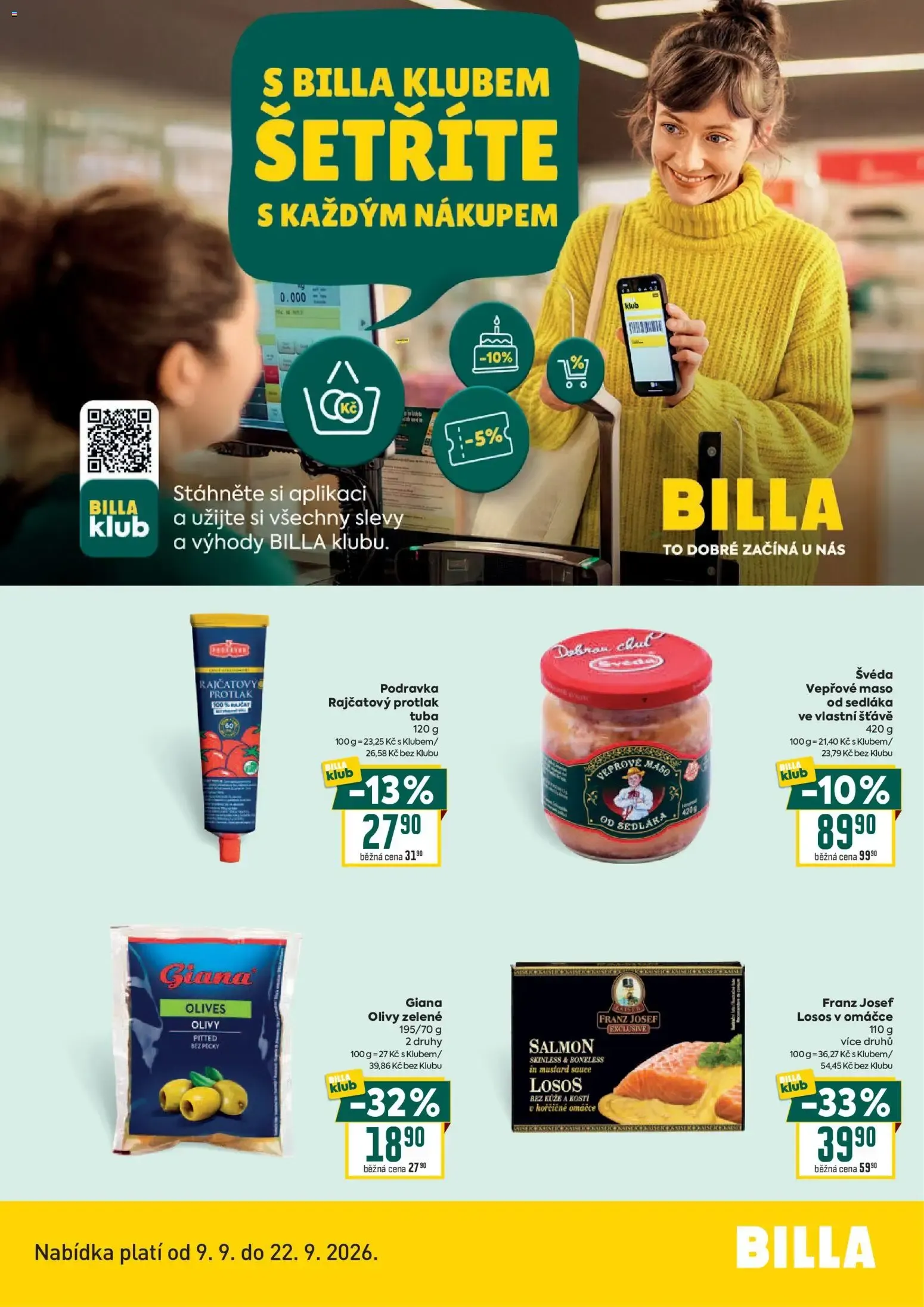 BILLA Věrnostní program BILLA klub - 9. září 22. září 2026 - Page 2