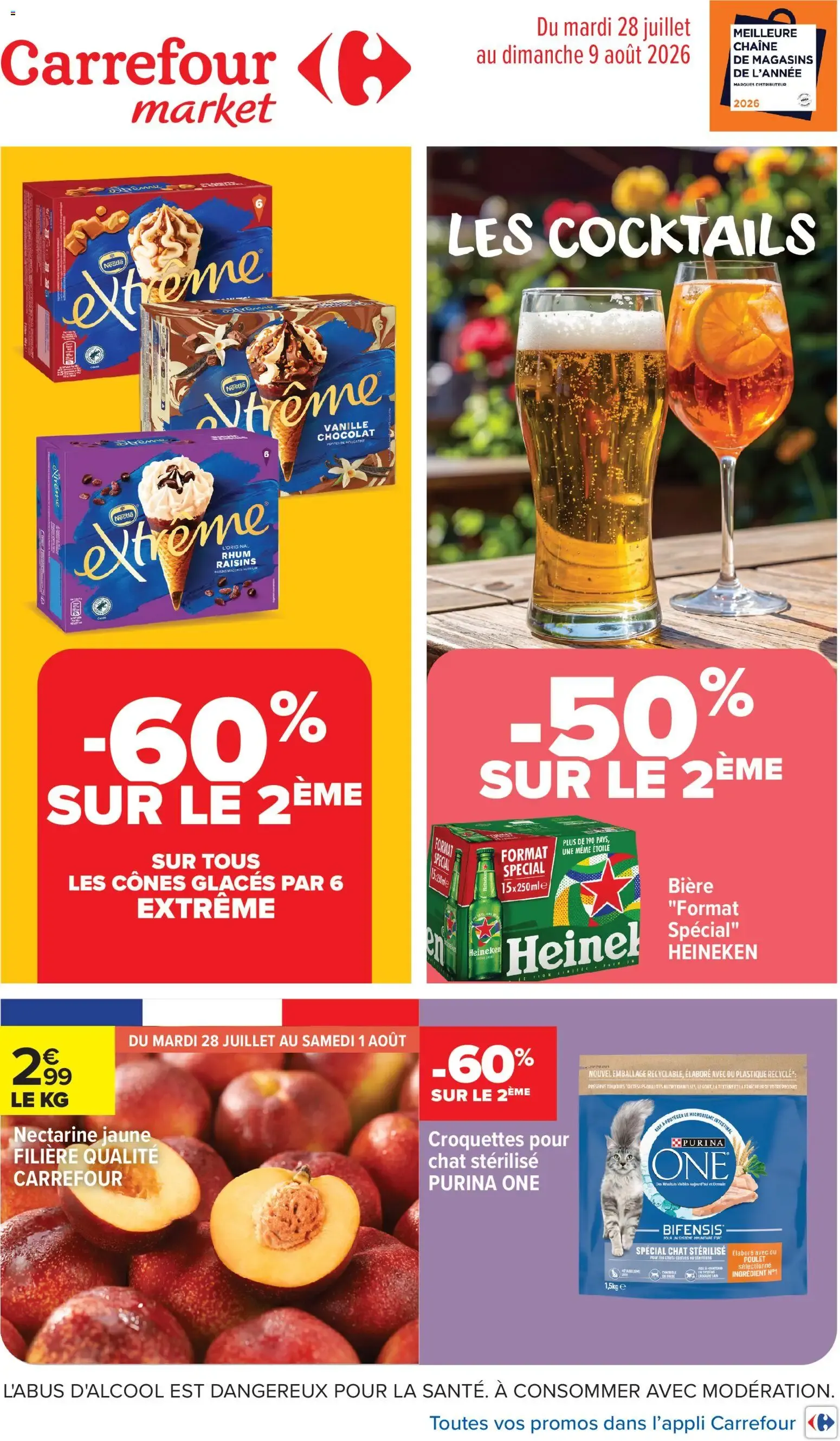 Carrefour Market Les cocktails à partir du 28/07/2026 - promo en ligne du 28 juillet au 9 août 2026 - Catalogue page 1