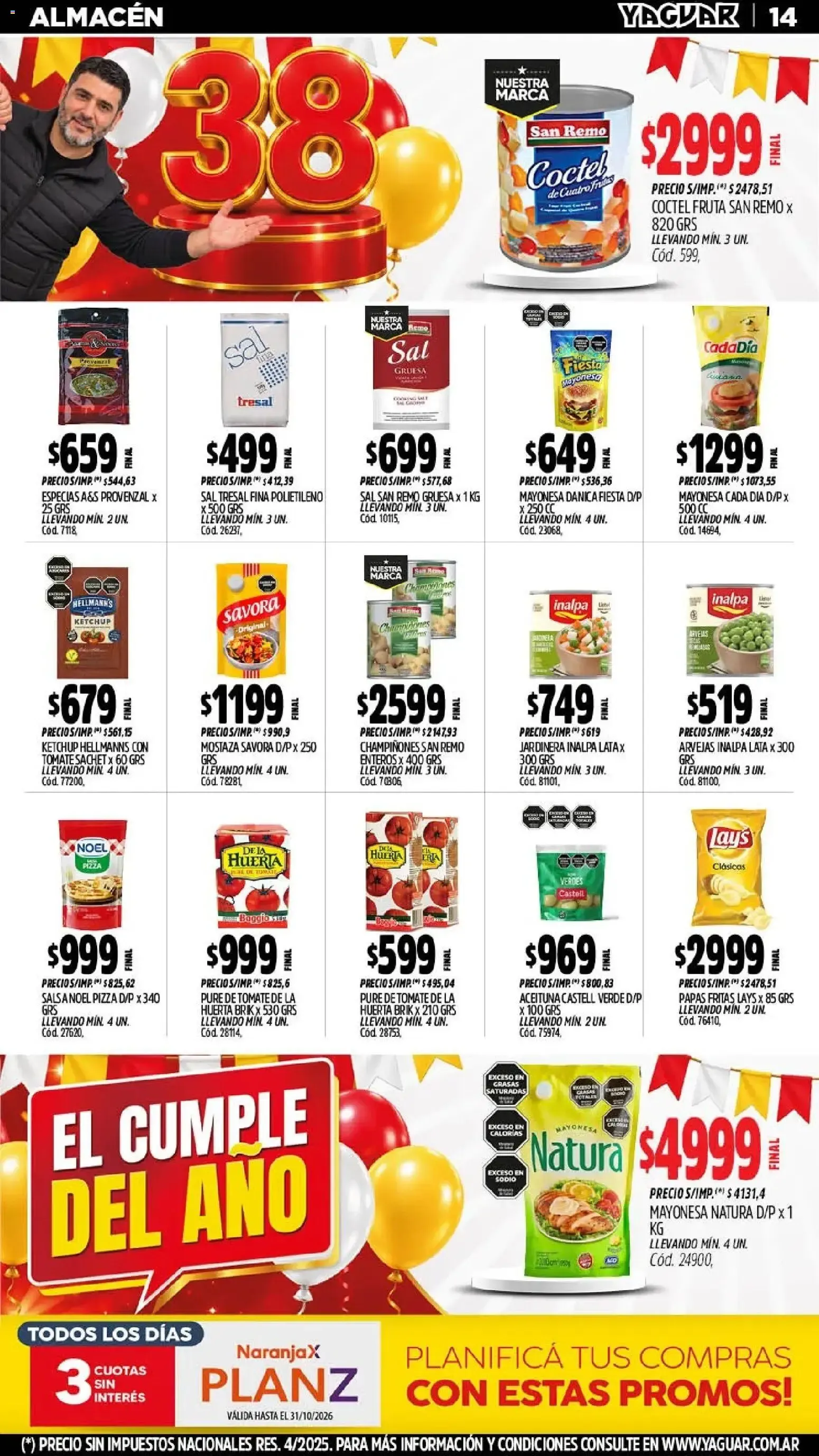 Ofertas de Yaguar - El Cumple del Año 38 26 de octubre al 1 de noviembre 2026 - Página 16 del catálogo