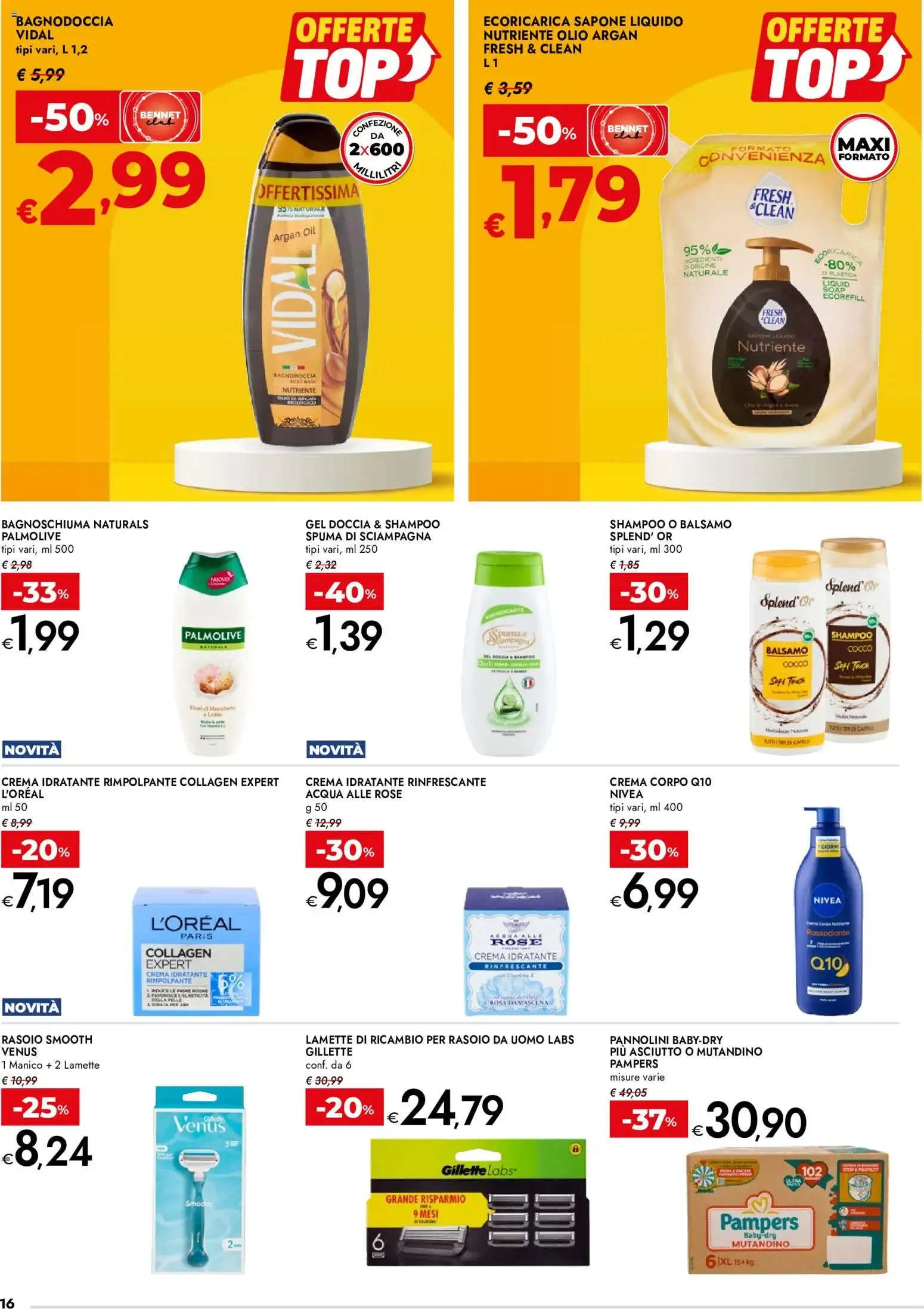 Nuovo bennet volantino Offerte Top dal 25/06/2026 > offerte anteprima 🛍️ da 25 giugno a 8 luglio di 2026 - Pagina del volantino 16