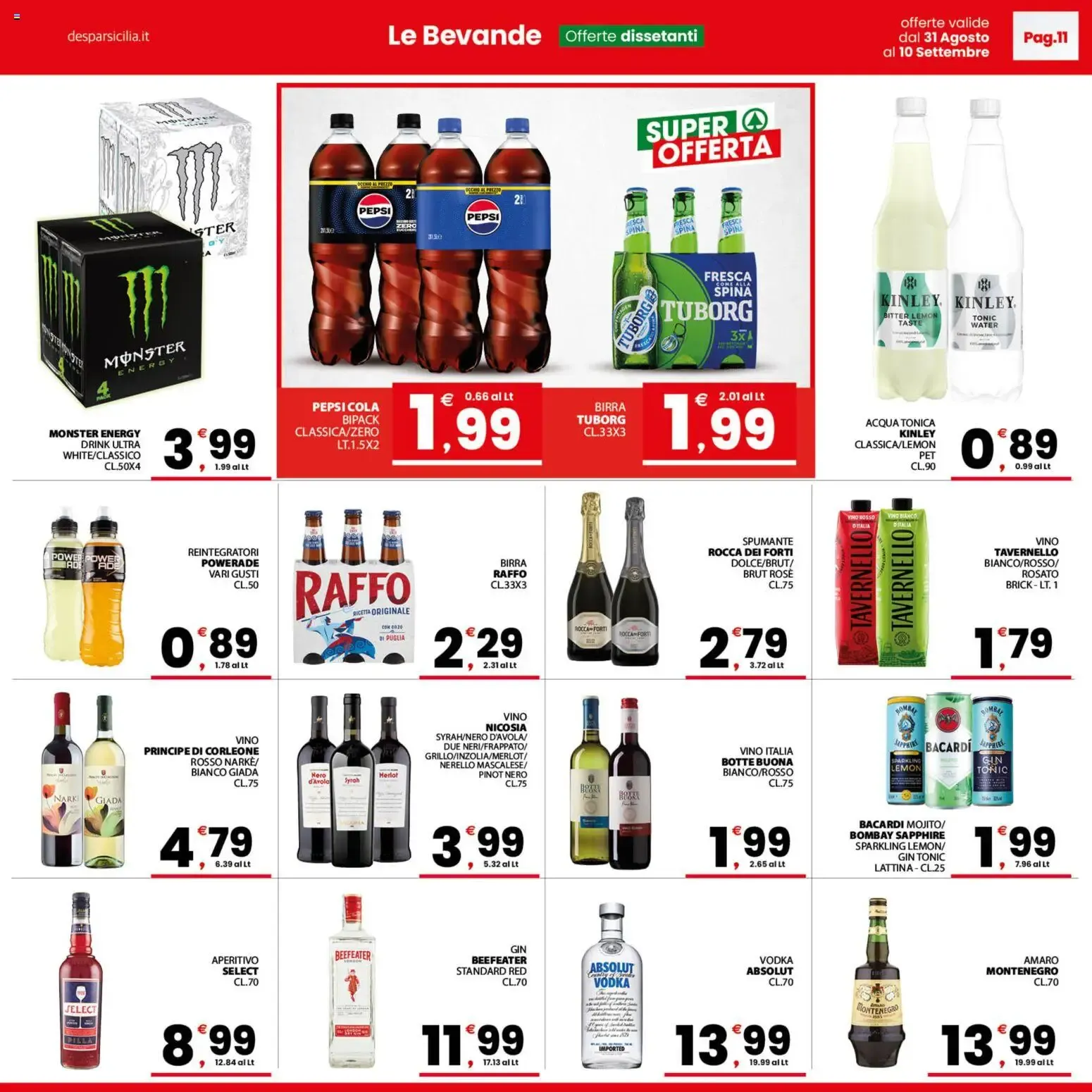 Nuovo Despar volantino Sicilia dal 31/08/2026 > offerte anteprima 🛍️ da 31 agosto a 10 settembre di 2026 - Pagina del volantino 11