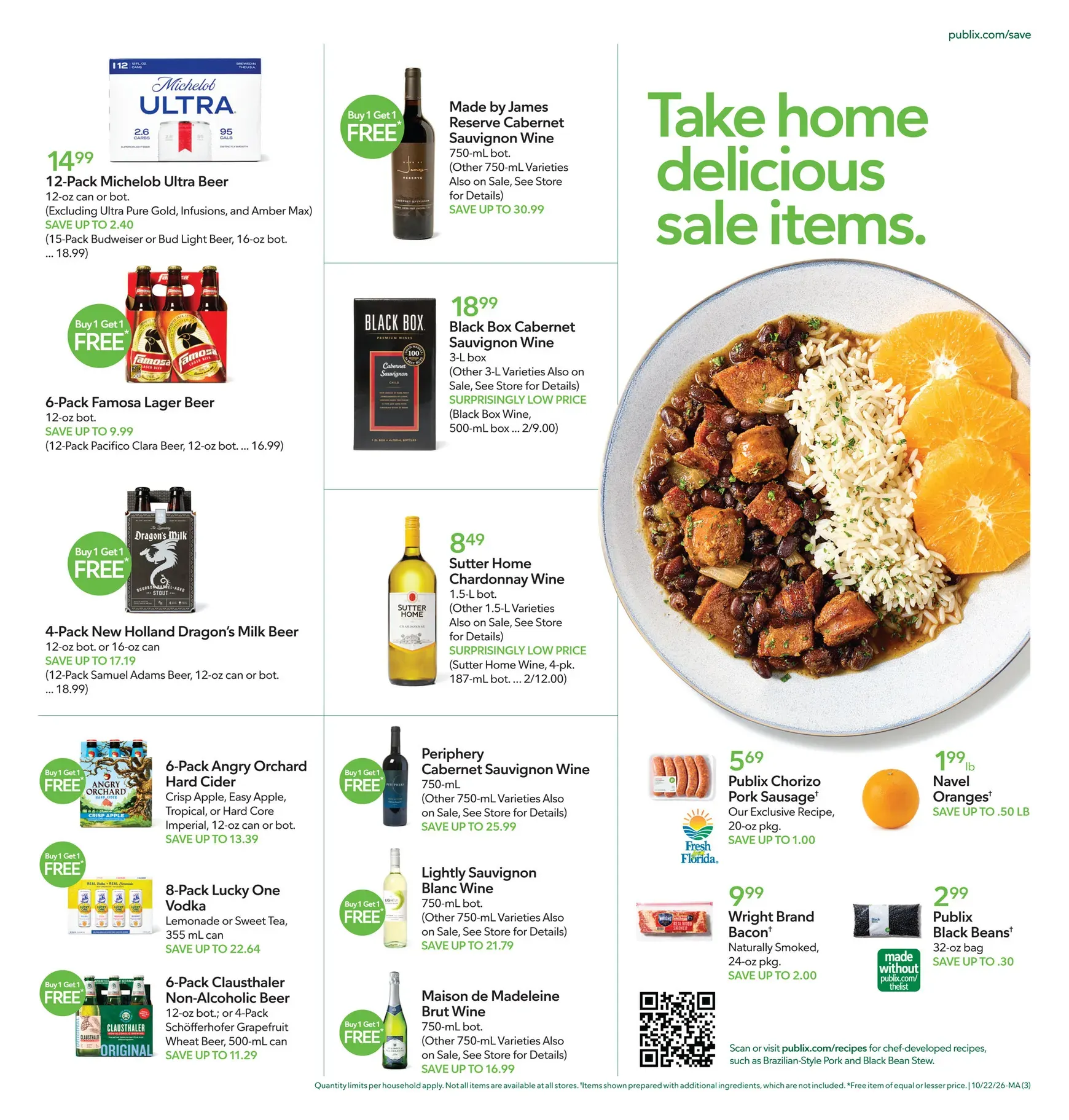 Weekly promotion Future Publix flyer valid from Thursday 10/22/2026 to Wednesday 10/28/2026 spanning from October 22 to October 28 2026 - Page 3 for Catalogue 365