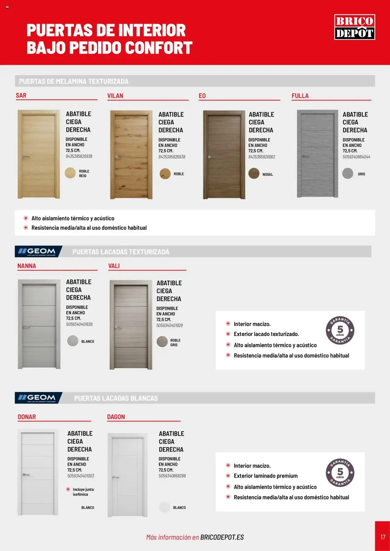 Catálogo de Brico Depôt Catálogo Puertas y Ventanas 2025 23 de julio al 30 de junio 2026 - Página 17