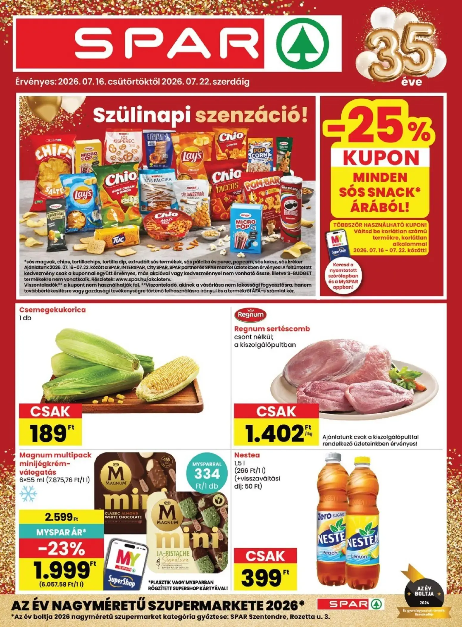 Katalógus Spar akciós újság - 2026.07.16.-tól július 16.-tól július 22.-ig 2026. - Oldal 1