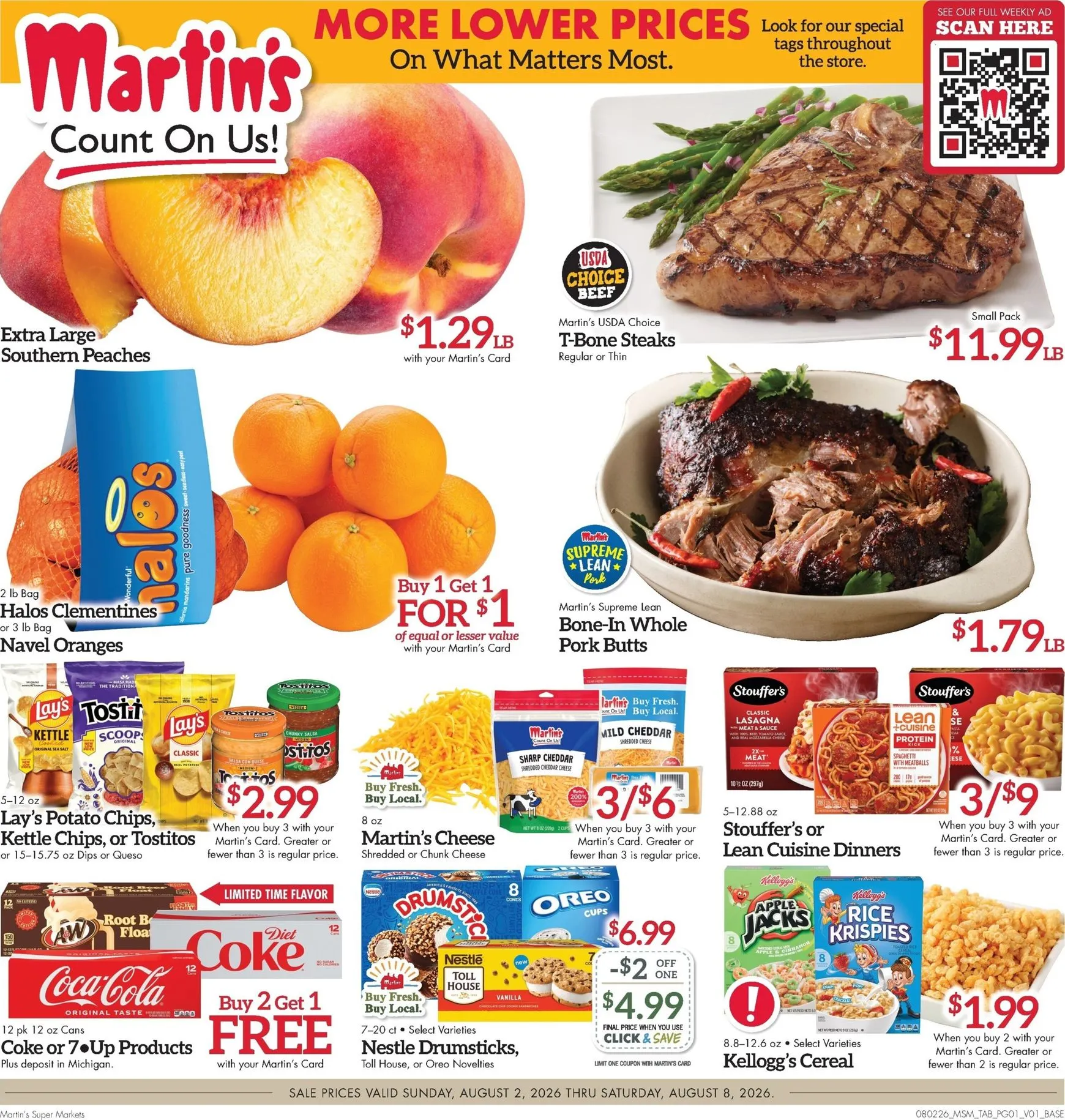 Current Martin's Super Markets leaflet valid from Sunday 08/02/2026 to Saturday 08/08/2026