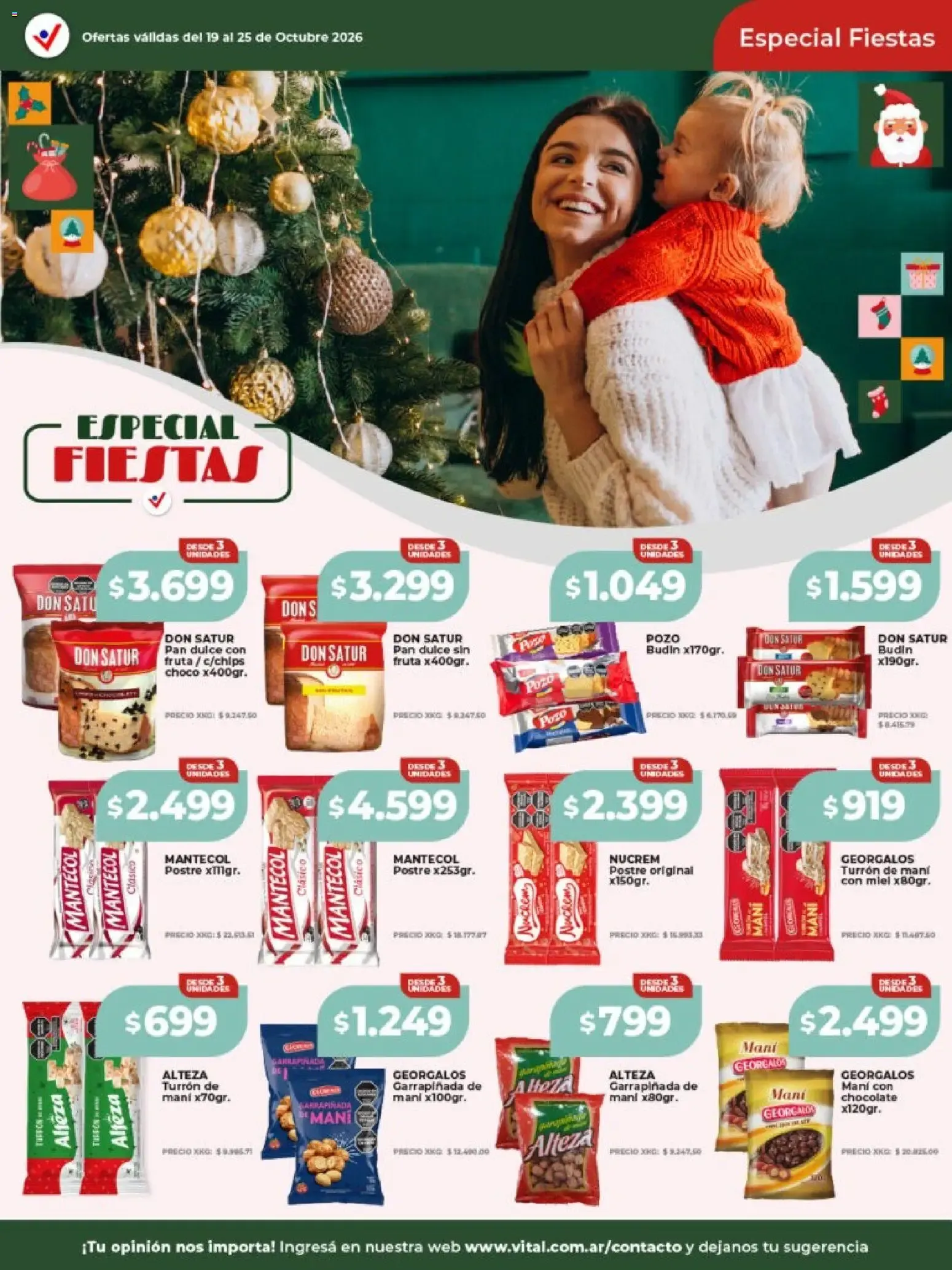 Ofertas de Vital - Especial Fiestas || del 19/10/2026 - 25/10/2026 || Catálogo 19 de octubre al 25 de octubre 2026 - Página 1 del catálogo