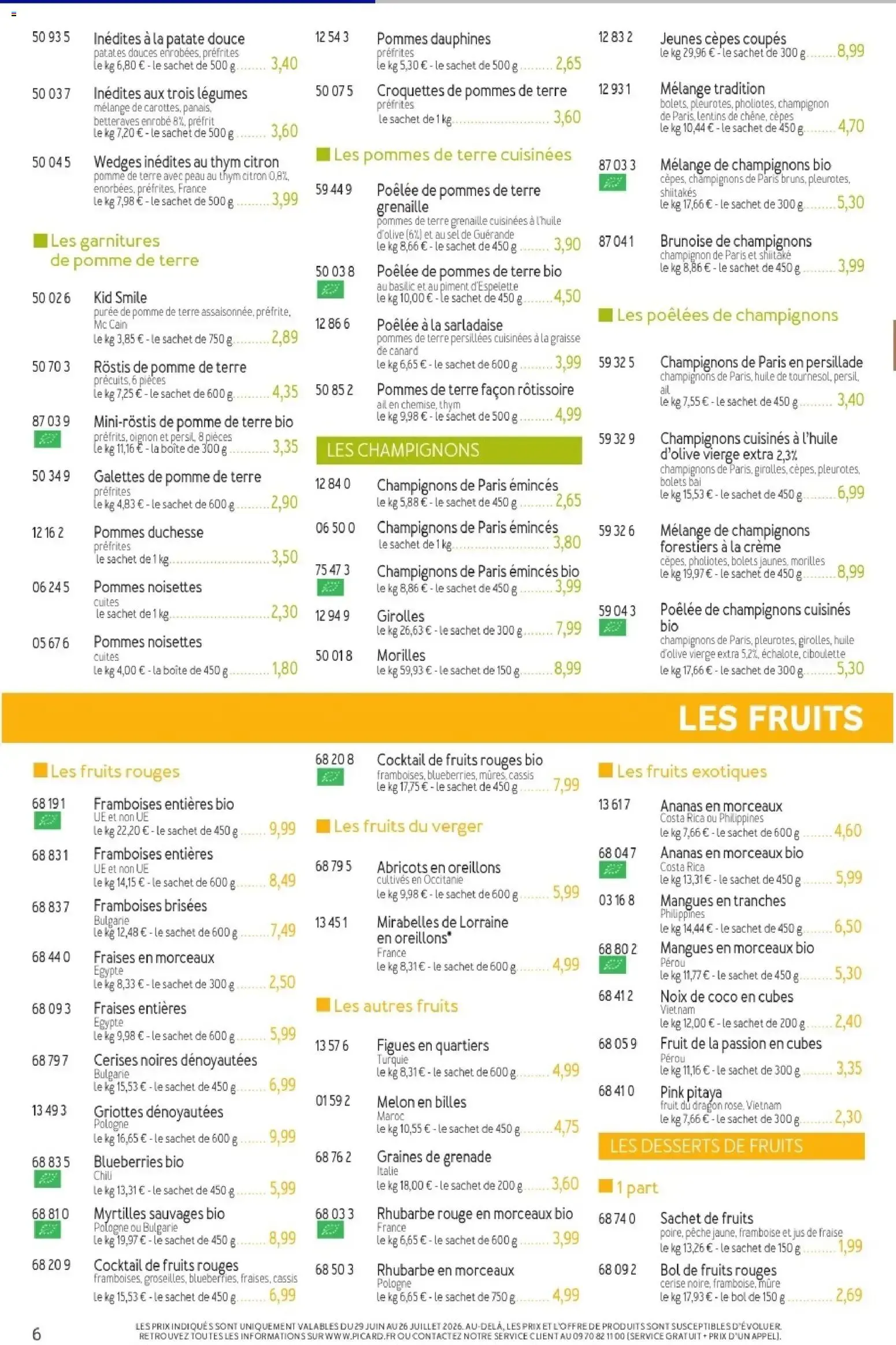 Picard - Catalogue Trimestriel à partir du 29/06/2026 - promo en ligne du 29 juin au 13 septembre 2026 - Catalogue page 6