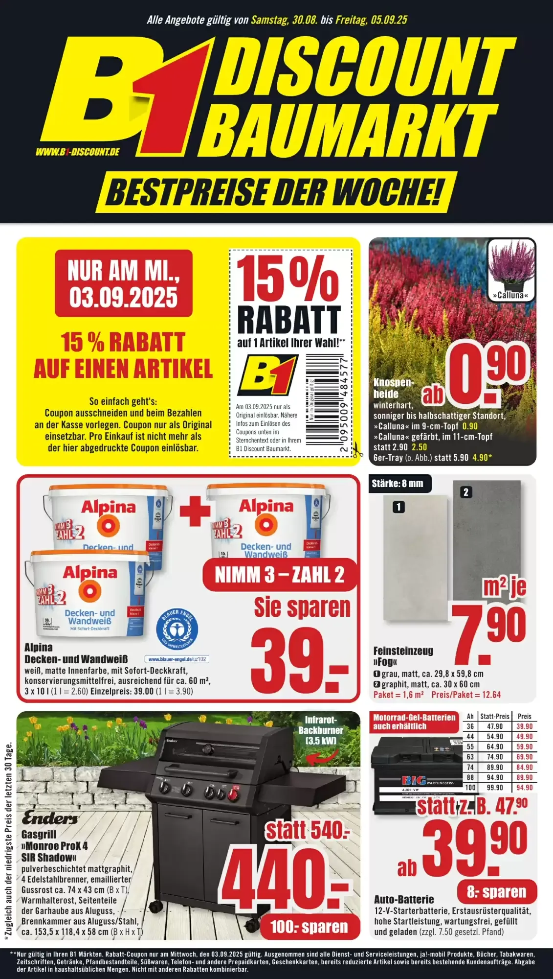 B1 Discount Baumarkt Prospekt woche 35