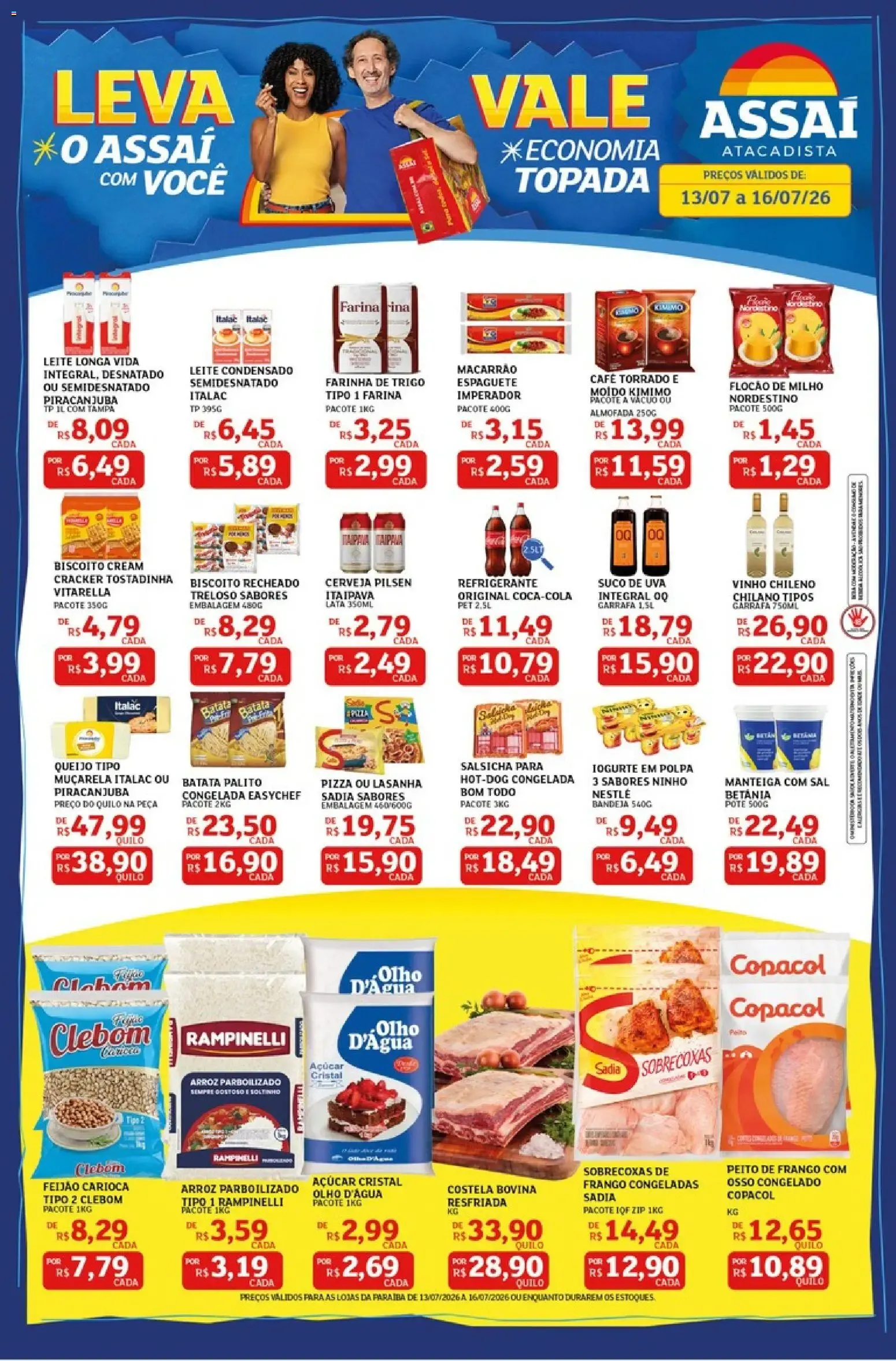 Encarte de Assaí Atacadista ofertas - PB de 13/07/2026 | Promoções Online 13 de julho até 16 de julho 2026 - Pagina 1