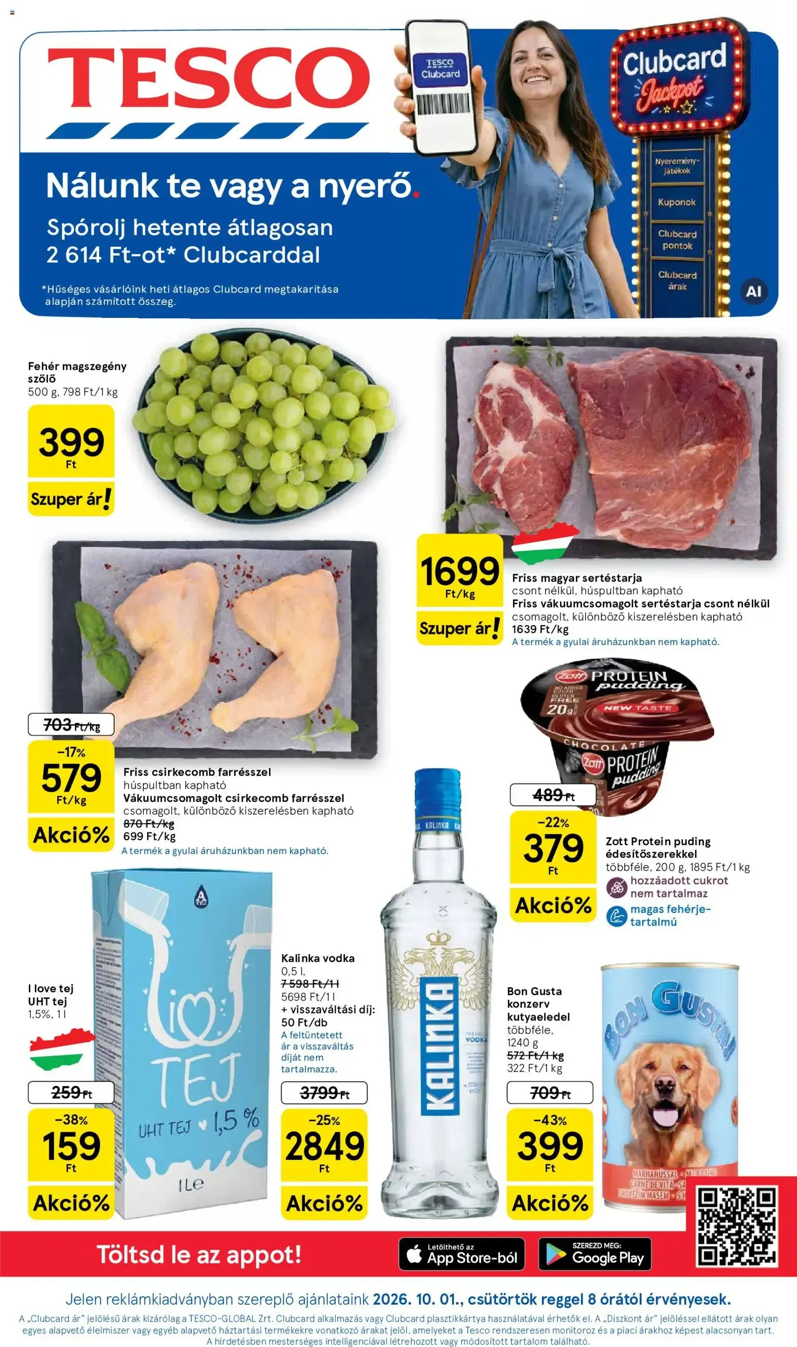 Tesco aktuális akciós újság - 2026.10.01.-tól - online