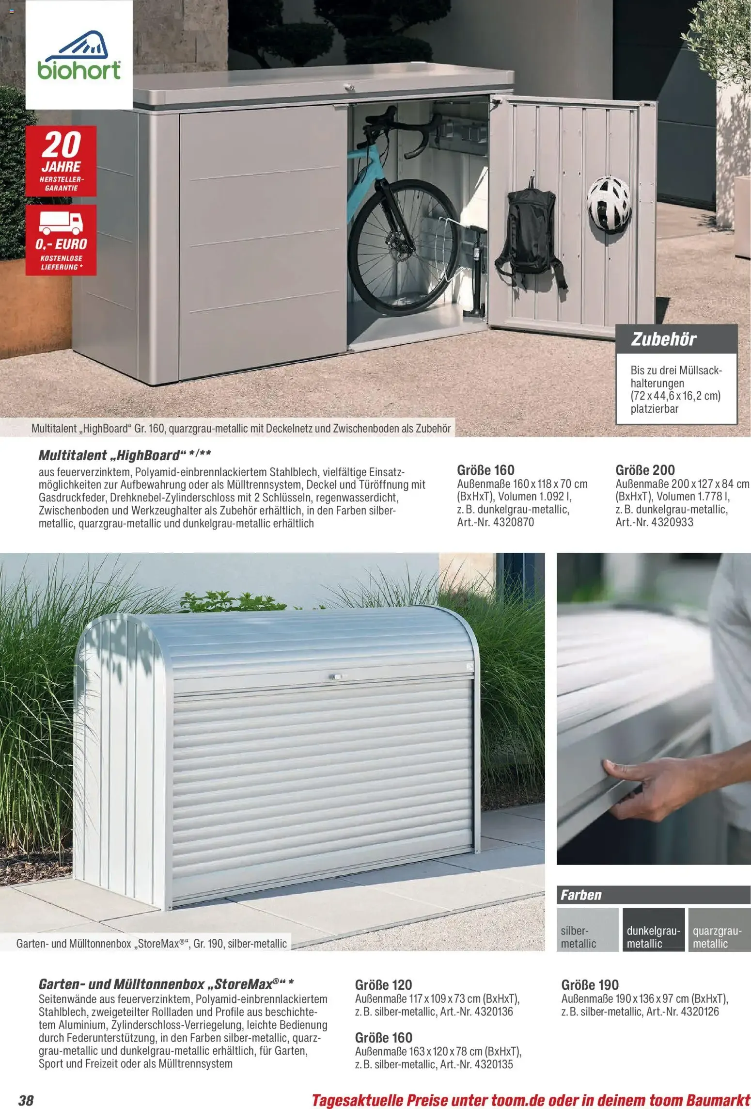 Toom Baumarkt Gartenhäuser & Carports 2026 (ab 20.02.2026) zum Blättern von 20. Februar bis 30. Juni 2026 - Prospekt seite 38