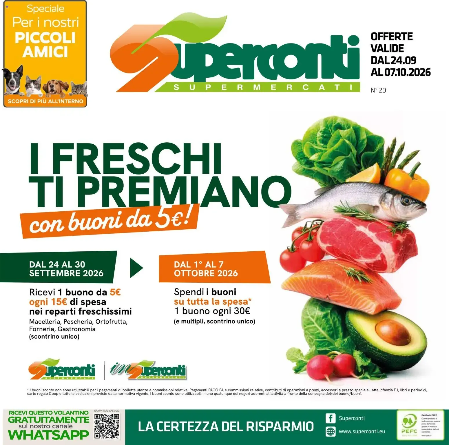 I FRESCHI TI PREMIANO con buoni da 5€! da 24 settembre a 7 ottobre di 2026 - Pagina del volantino 1