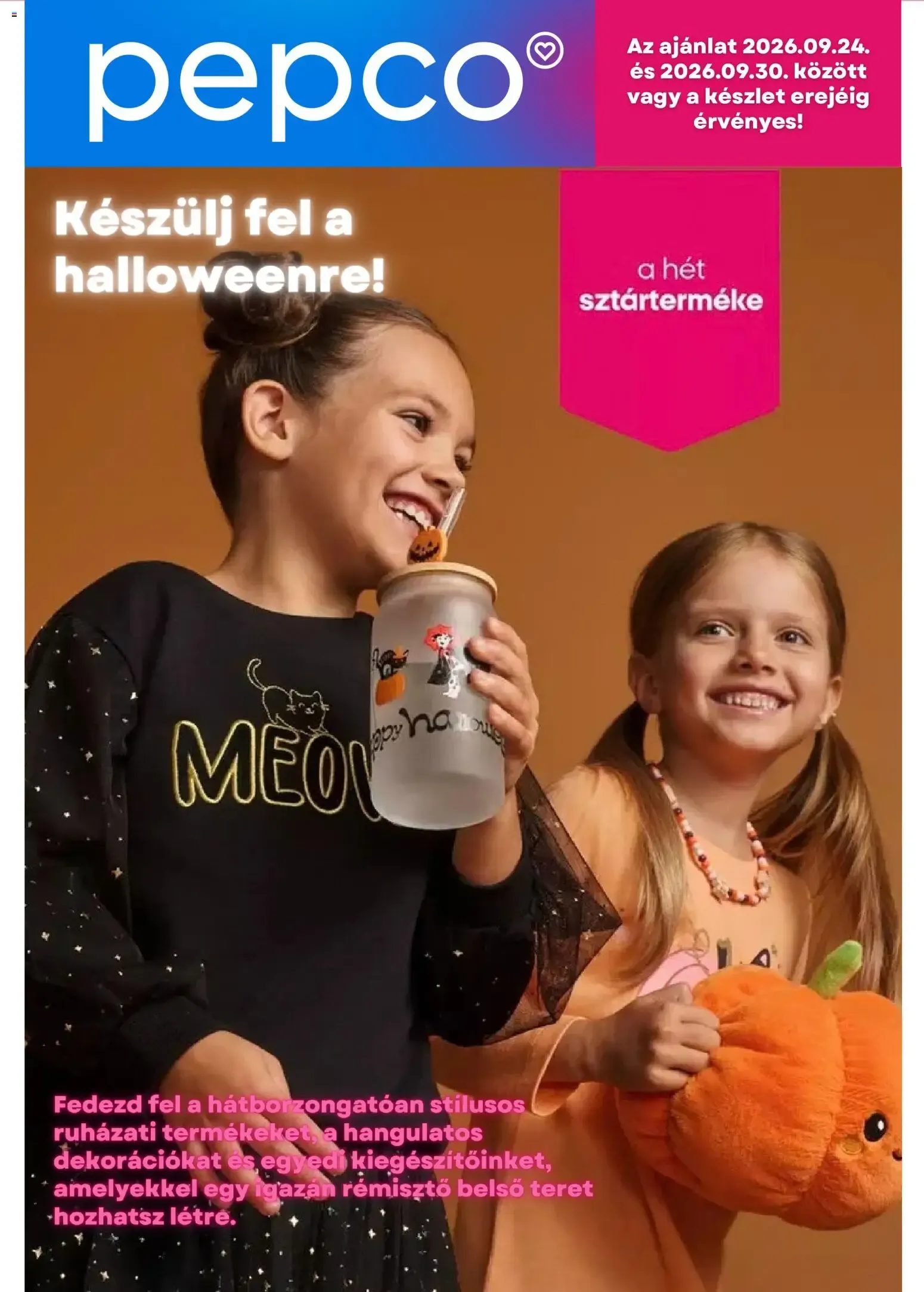 Katalógus Pepco akciós újság - 2026.09.24. -tól/töl > akció, lapozható szórólap 🛍️ szeptember 24.-tól szeptember 30.-ig 2026. - Oldal 1