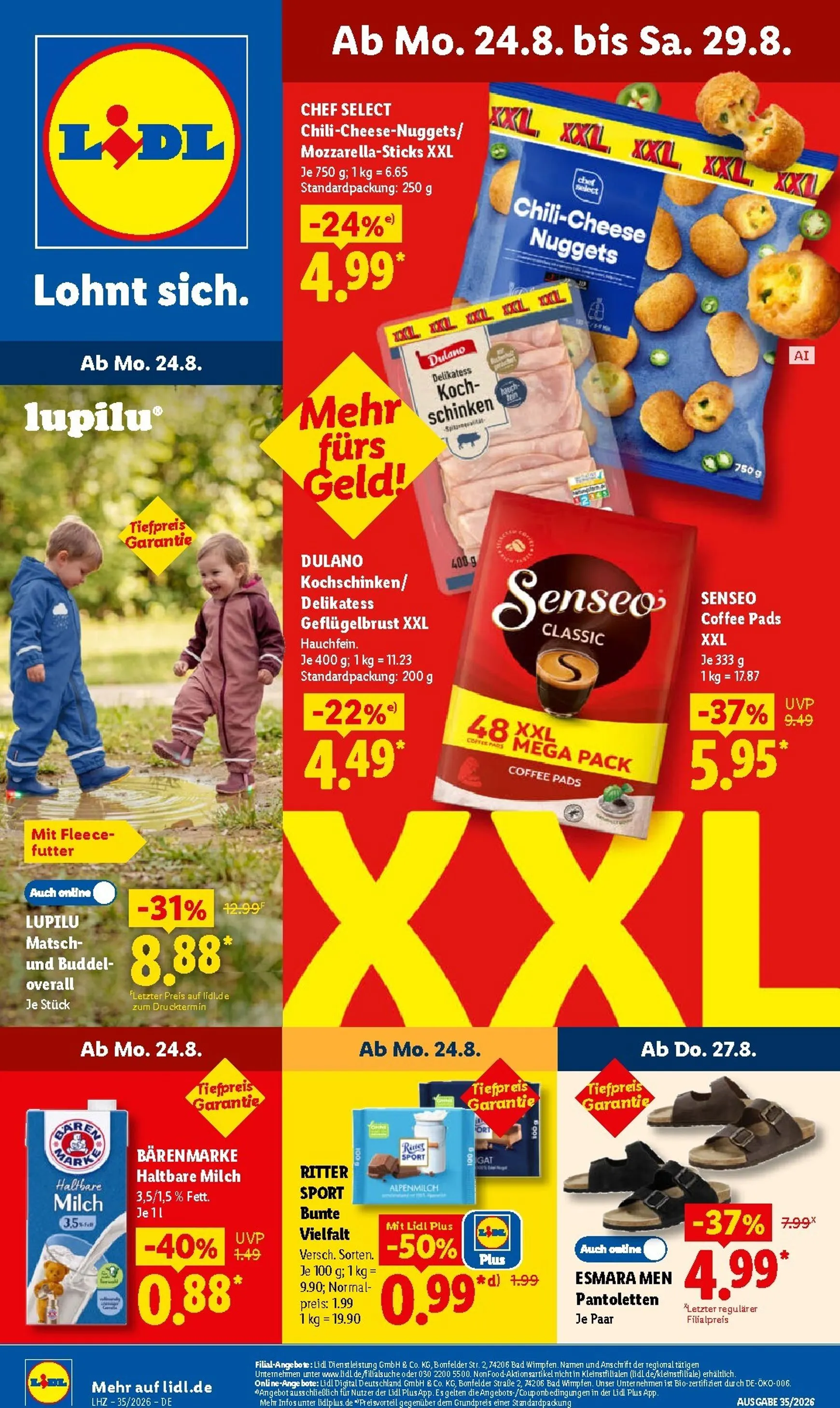 Lidl Prospekt nächste Woche – von Montag 24.08.2026 bis Samstag 29.08.2026 von 24. August bis 29. August 2026 - Prospekt seite 1