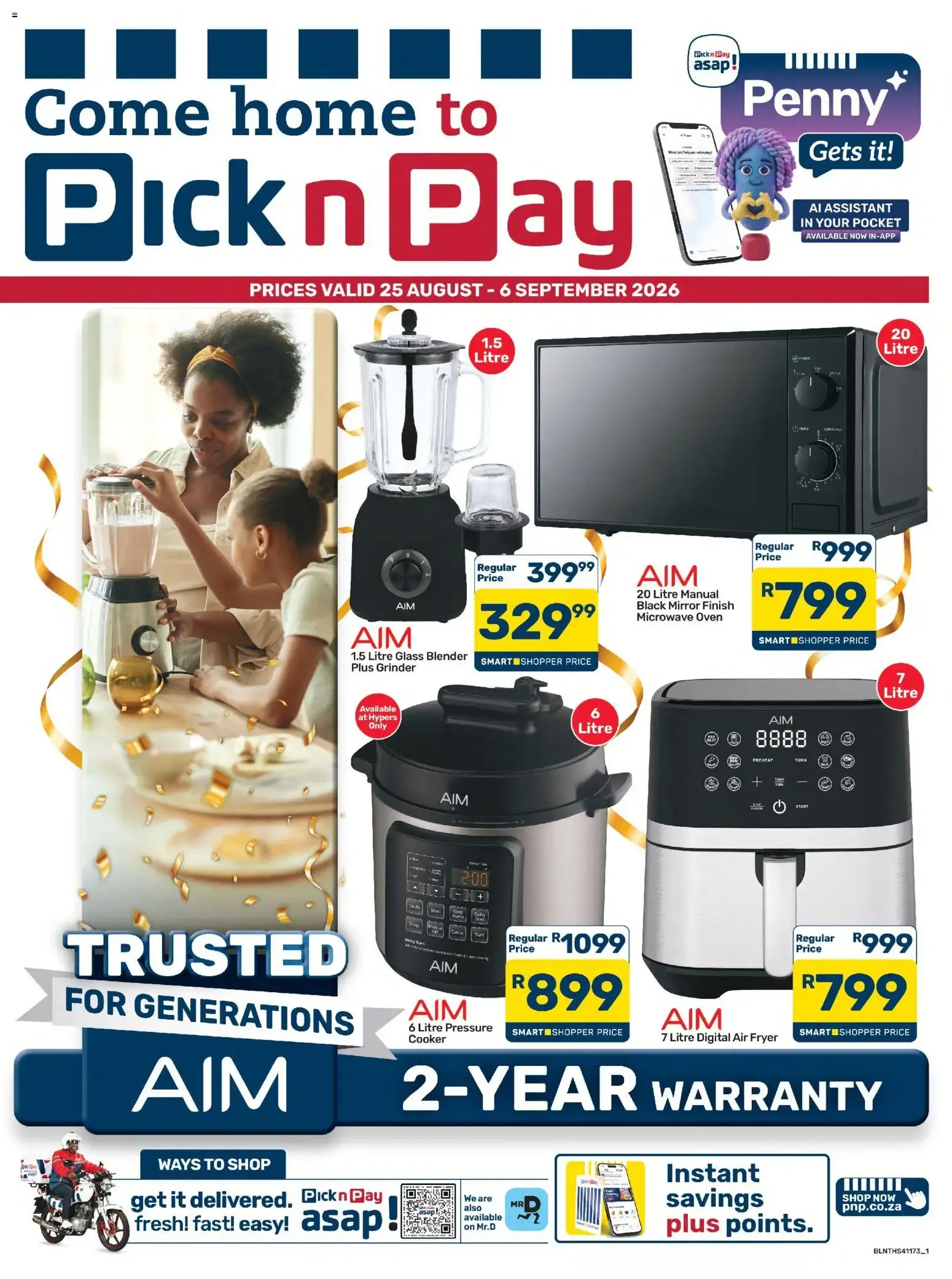 Pick n Pay - AIM Specials (25/08/2026 - 06/09/2026) Online from 25 August to 6 September 2026 - Catalogue Page 1