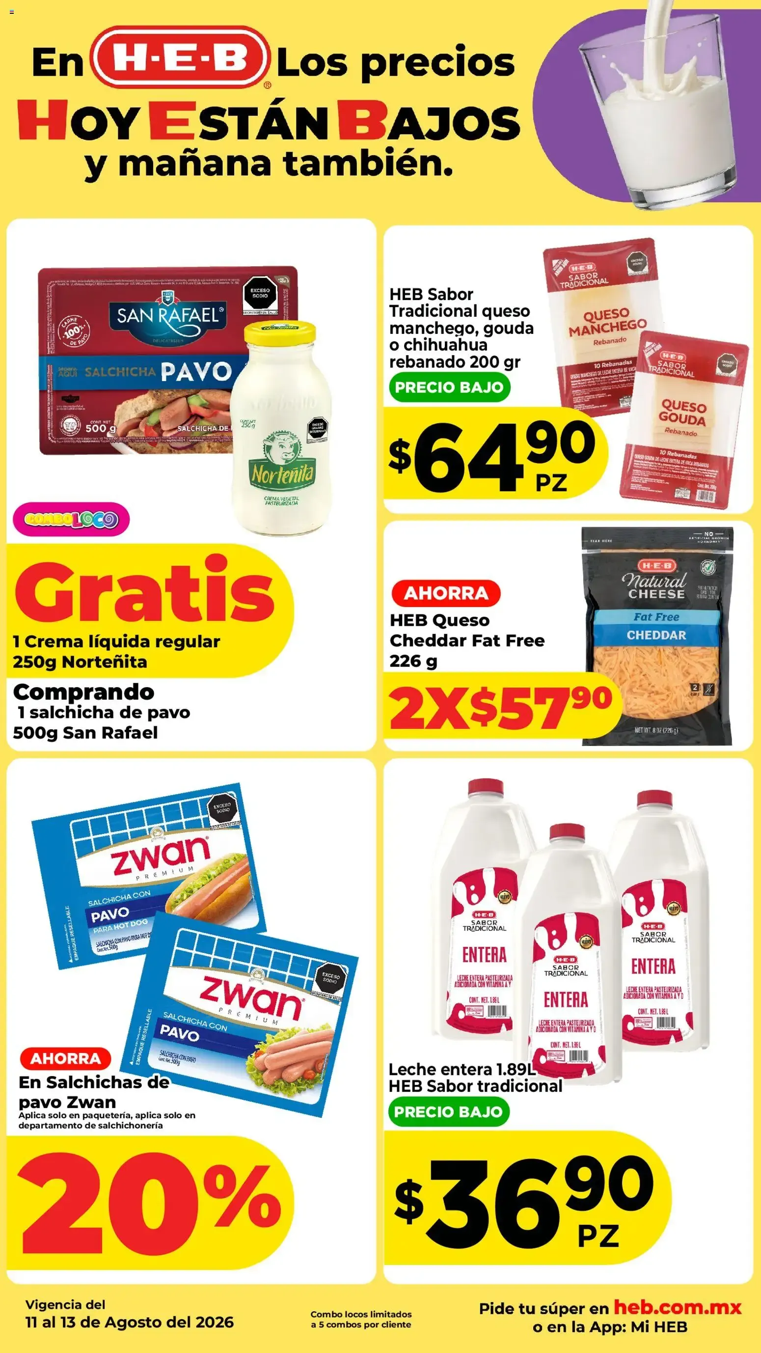 Catálogo de H-E-B folleto Los precios hoy están bajos (11/08/2026 - 13/08/2026) - catálogo en línea 11 de agosto al 13 de agosto 2026 - Pagina 3