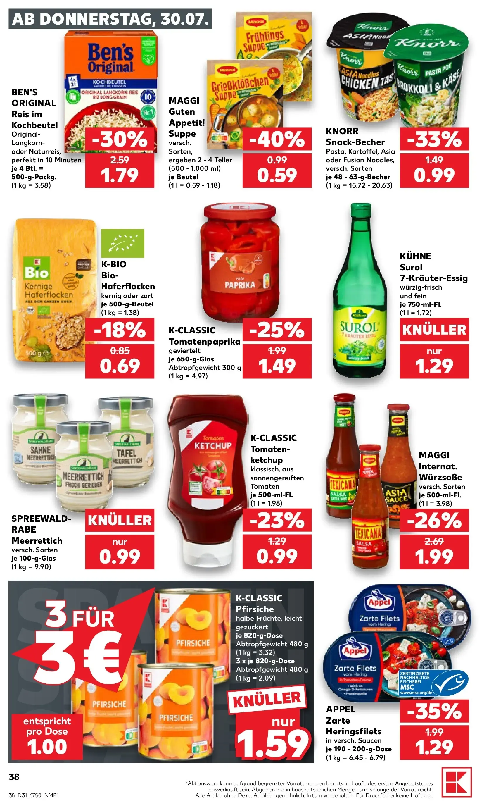 Prospekt Kaufland ab 30.07.2026 » Angebote Online zum Blättern von 30. Juli bis 5. August 2026 - Prospekt seite 38