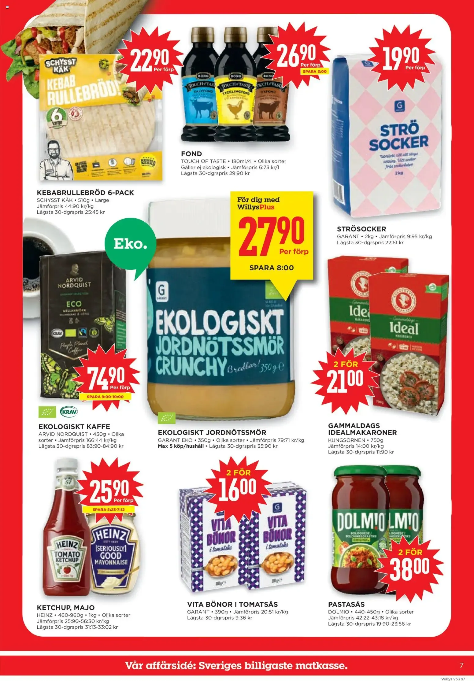 Willys erbjudanden från 02/08/2026 - 16/08/2026 > Reklamblad nuvarande rabatter från 10 augusti till 16 augusti 2026 - Reklamblad sidor 7