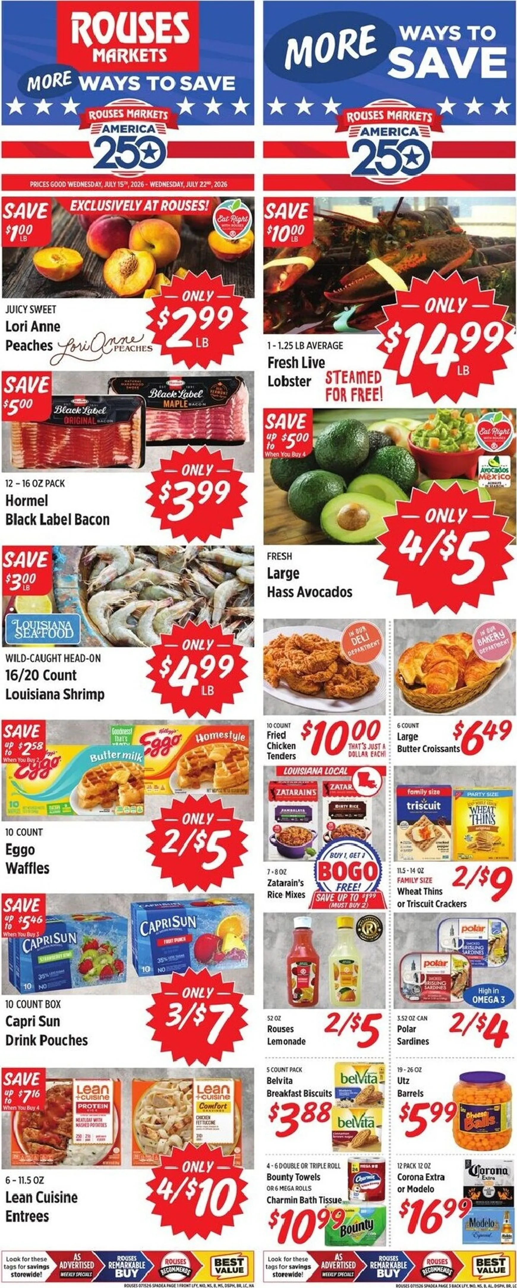Weekly ad Current Rouses Markets leaflet valid from Wednesday 07/15/2026 to Wednesday 07/22/2026 from July 15 to July 22 2026 - Page 2