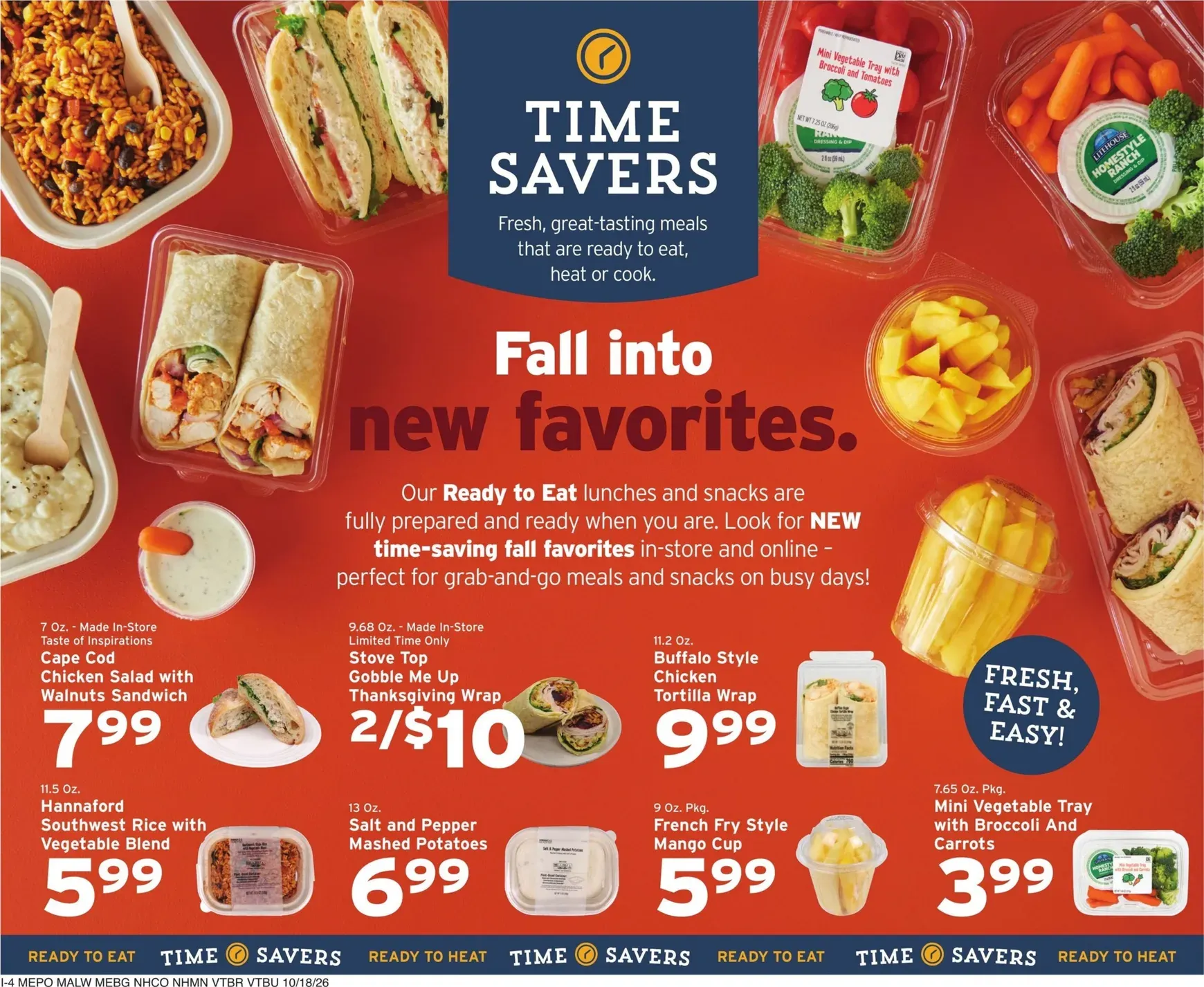 Weekly promotion Hannaford: Savings made easy. Fall into this week's hottest deals. spanning from October 18 to October 24 2026 - Page 12 for Catalogue 365