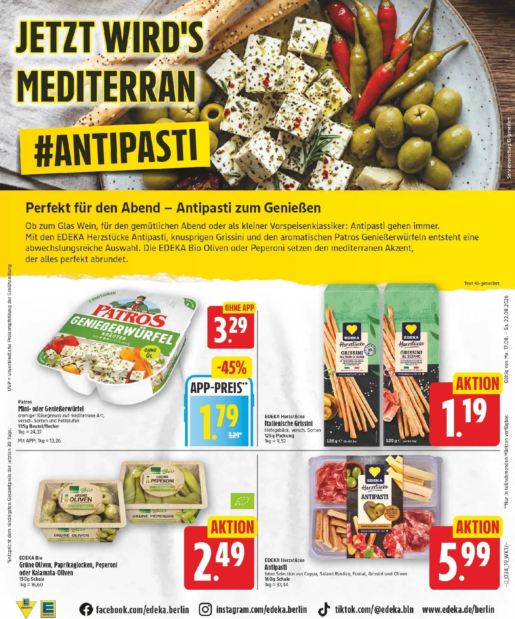 Edeka Prospekt nächste Woche – von Montag 17.08.2026 bis Samstag 22.08.2026 von 17. August bis 22. August 2026 - Prospekt seite 19