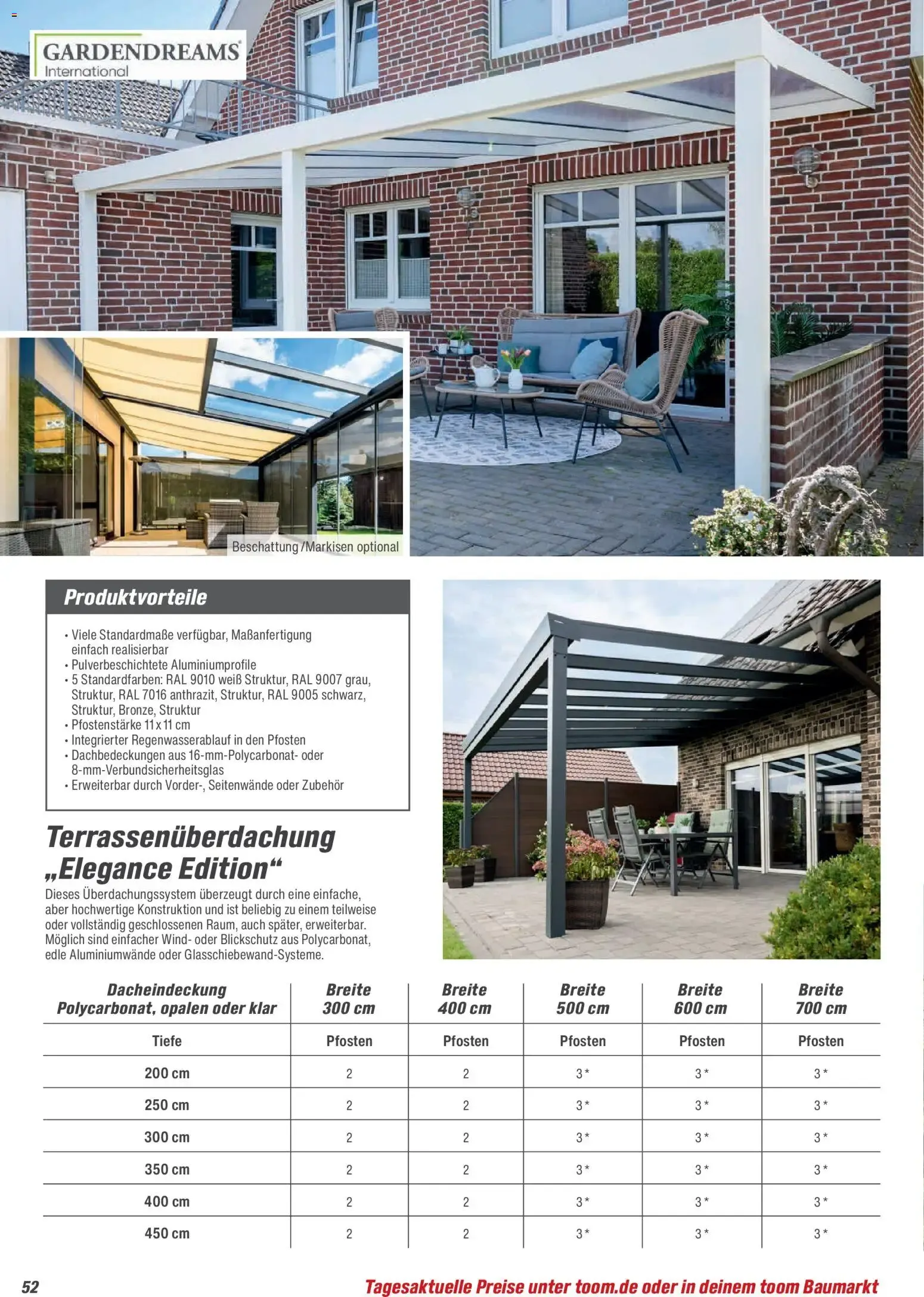 Toom Baumarkt Gartenhäuser & Carports 2026 (ab 20.02.2026) zum Blättern von 20. Februar bis 30. Juni 2026 - Prospekt seite 52