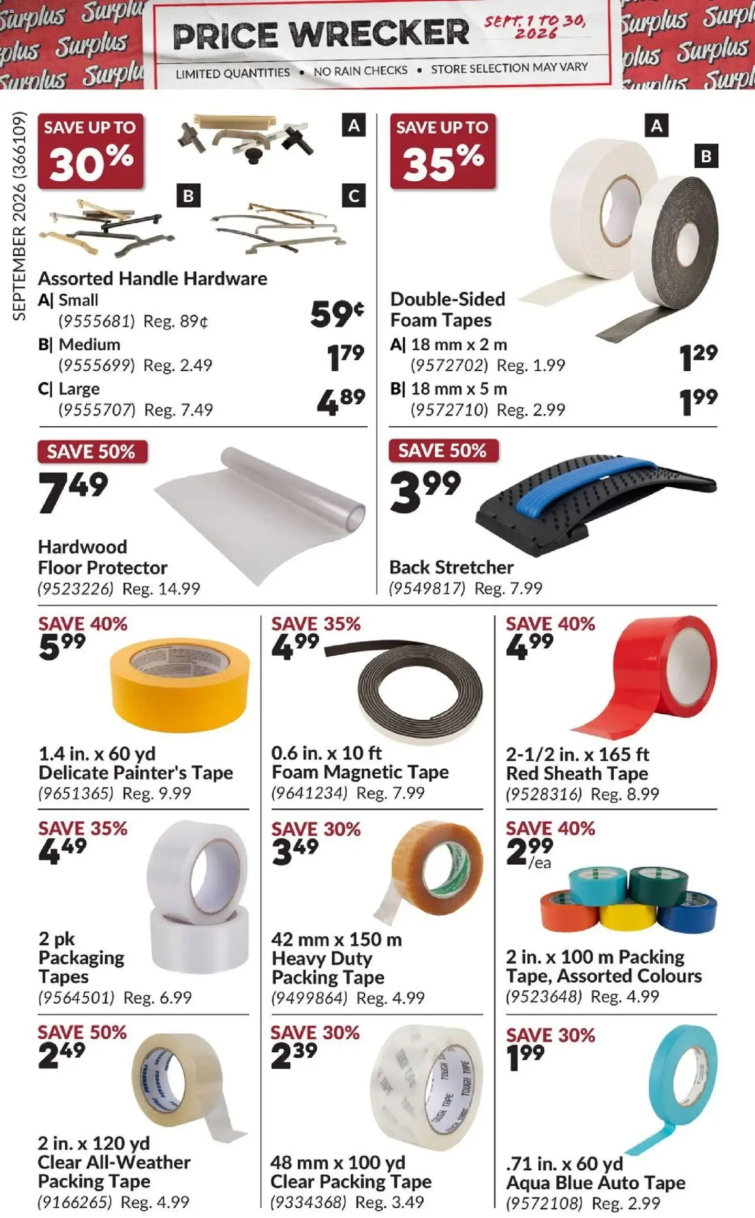 Princess Auto flyer- Price Wrecker from Sep 1, 2026 > weekly specials & deals from September 1 to September 30 2026 - flyer page 9