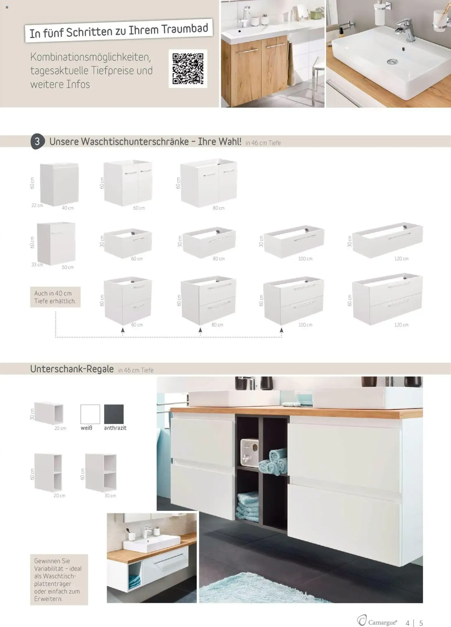 Bauhaus Badmöbel Camargue Espacio von 25.05.2026 - Aktuelle Angebote von 25. Mai bis 30. Juni 2026 - Flugblätt seite 5