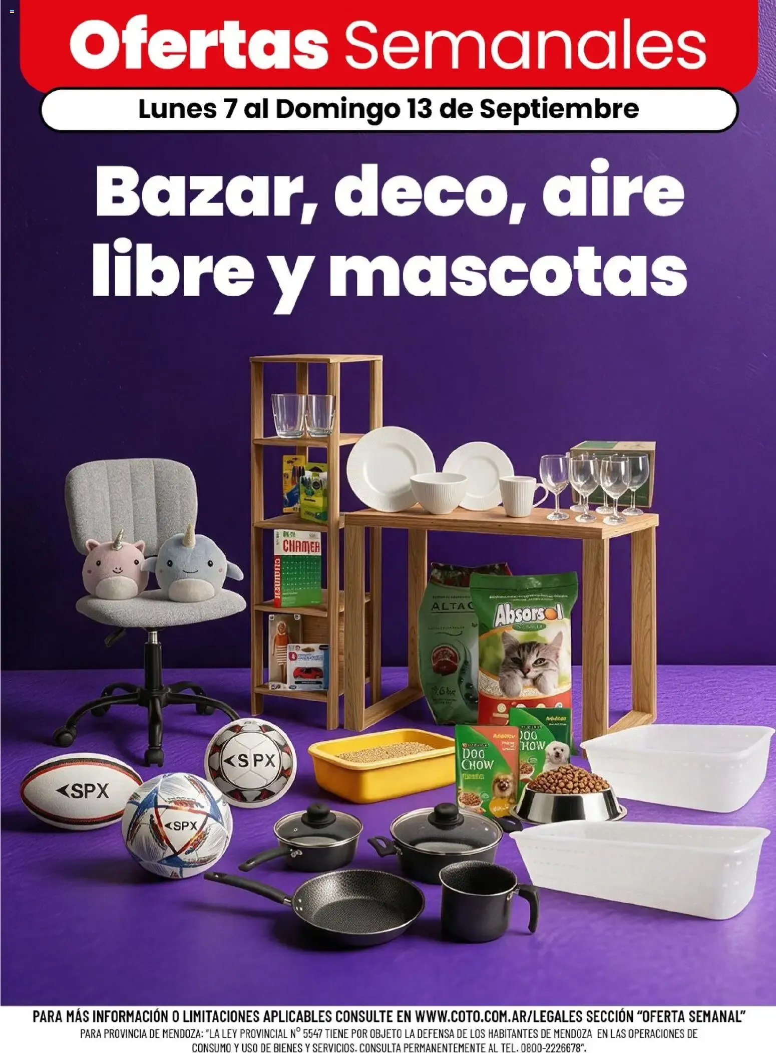 Ofertas de Ofertas Semanales: Bazar, deco, aire libre y mascotas 7 de septiembre al 13 de septiembre 2026 - Página 1 del catálogo