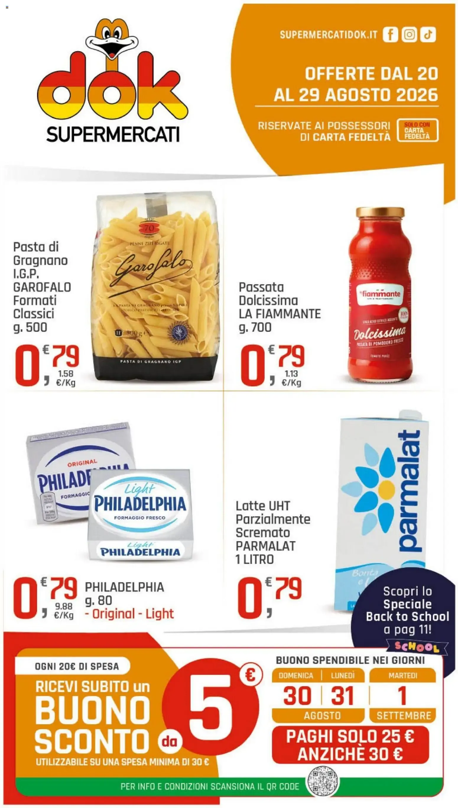 Volantino offerte DOK Supermercati da 20 agosto a 29 agosto di 2026 - Pagina del volantino 1