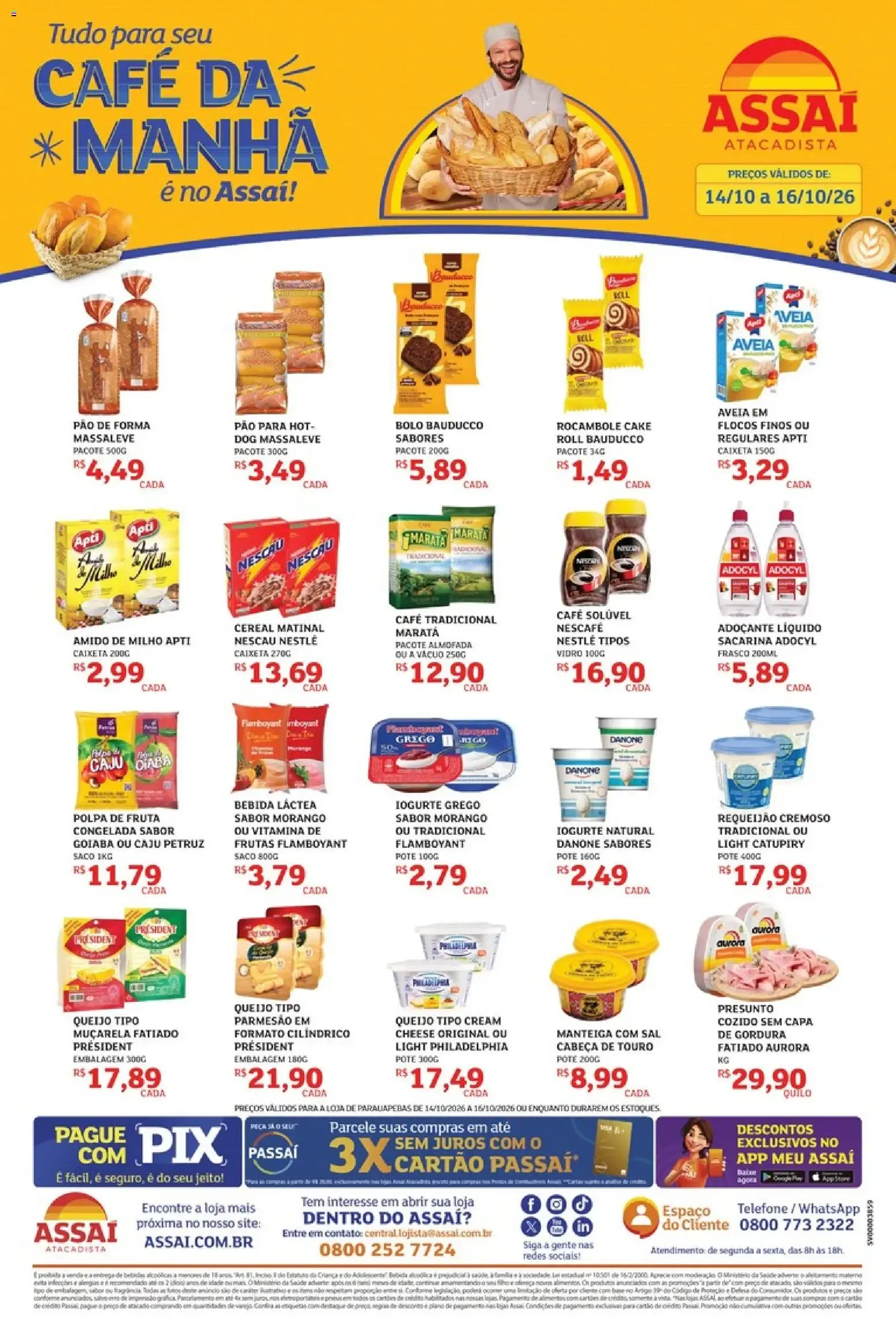 Encarte de Assaí Atacadista - Ofertas Café da Manhã 14 de outubro até 16 de outubro 2026 - Pagina 1
