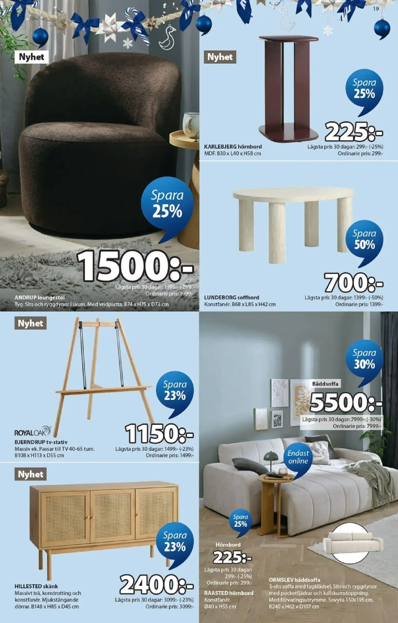 JYSK Scandinavian Sleeping & Living - Ett fantastiskt erbjudande för din jul från 19 oktober till 29 november 2026 - Reklamblad sidor 19