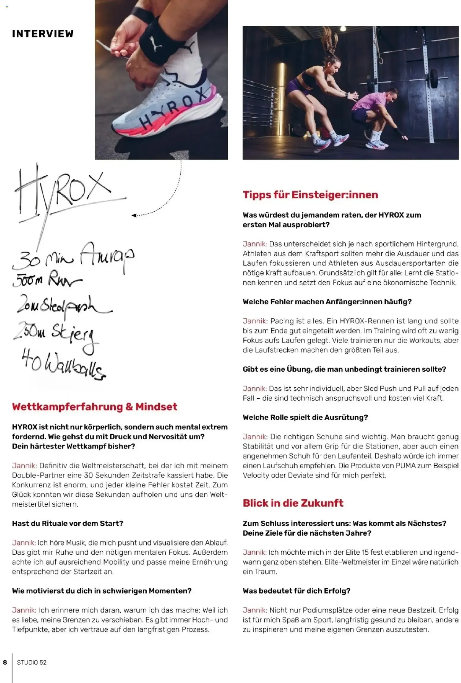HOME OF STUDIO 52 TRAINING von 26. Januar bis 30. August 2026 - Prospekt seite 8