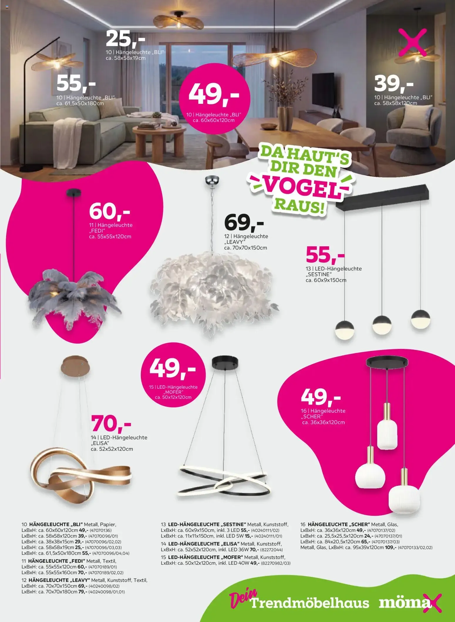 Mömax – Bei den Lampentrends haut's dir den Vogel raus! von 28. September bis 1. November 2026 - Prospekt seite 5