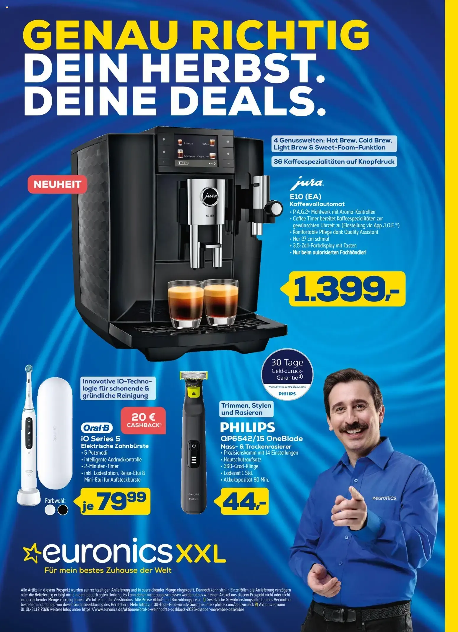 Euronics Prospekt (ab 14.10.2026) zum Blättern von 1. Oktober bis 31. Dezember 2026 - Prospekt seite 1