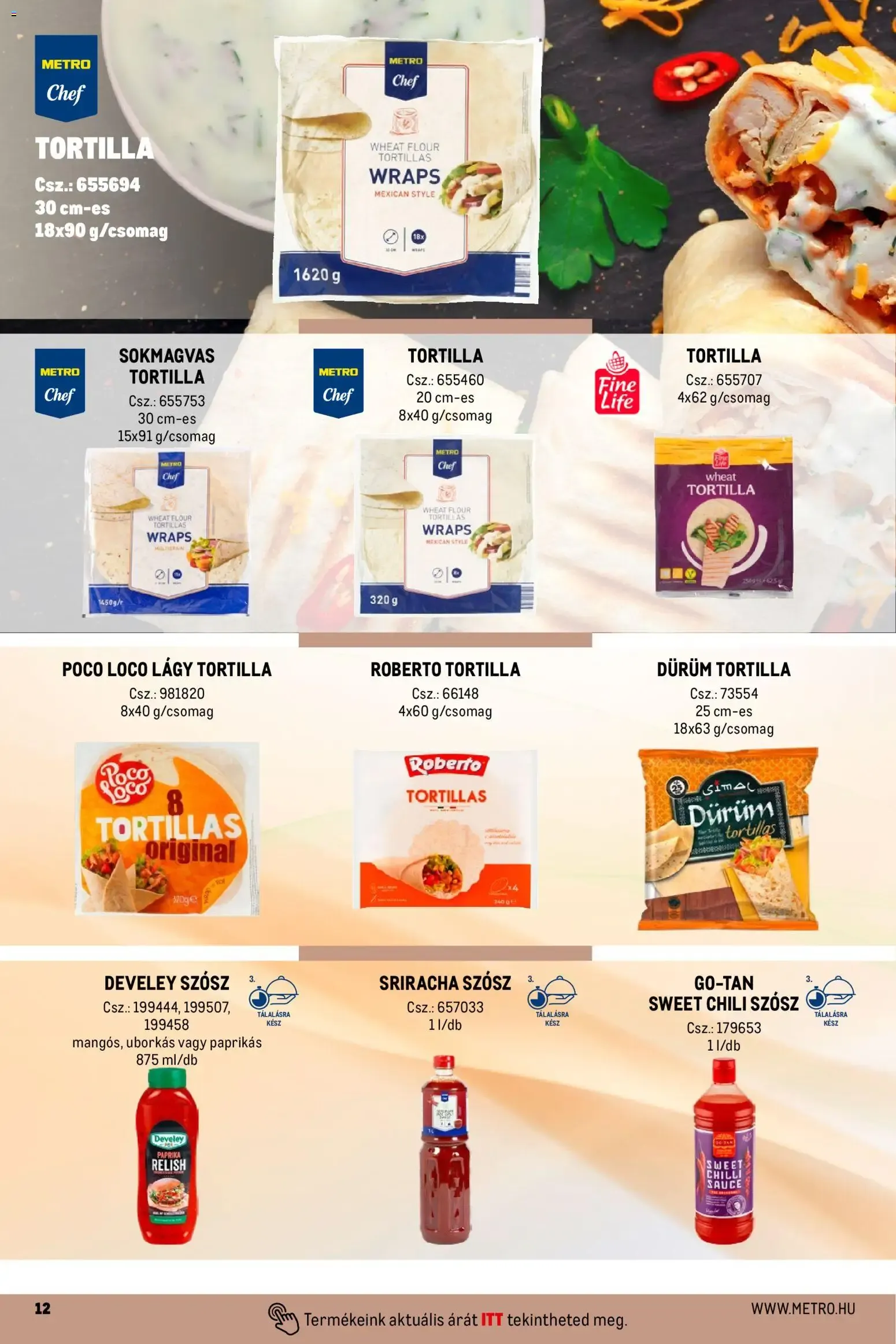 Katalógus Metro Street food megoldások - 2026.04.01. -tól/töl > akció, lapozható szórólap 🛍️ április 1.-tól december 31.-ig 2026. - Oldal 12