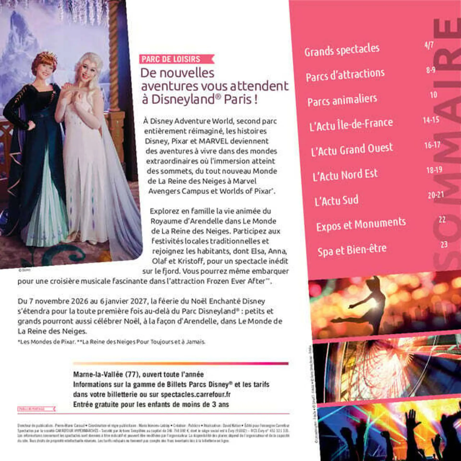 Carrefour Spectacles: Le Monde de La Reine des Neiges du 2 octobre au 7 février 2027 - Catalogue page 3