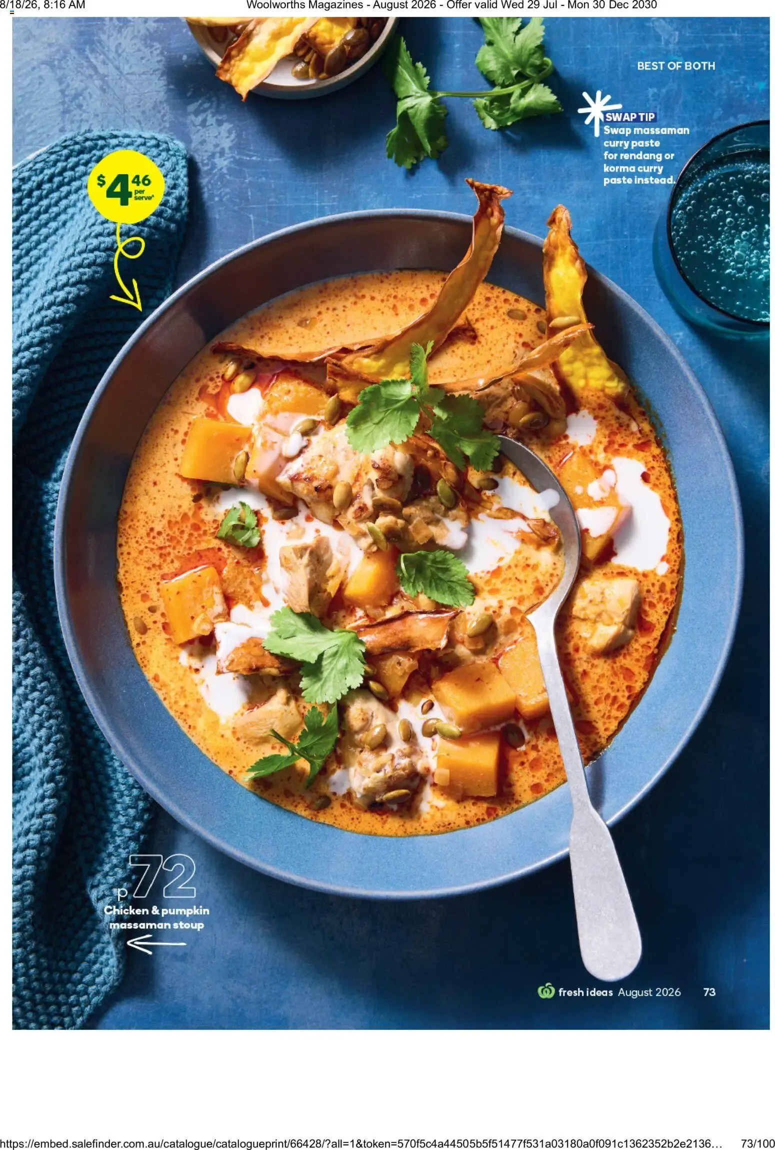 Woolworths Fresh Ideas - August 2026 - Catalogue valid from 29 July to 30 December 2030 - page 73