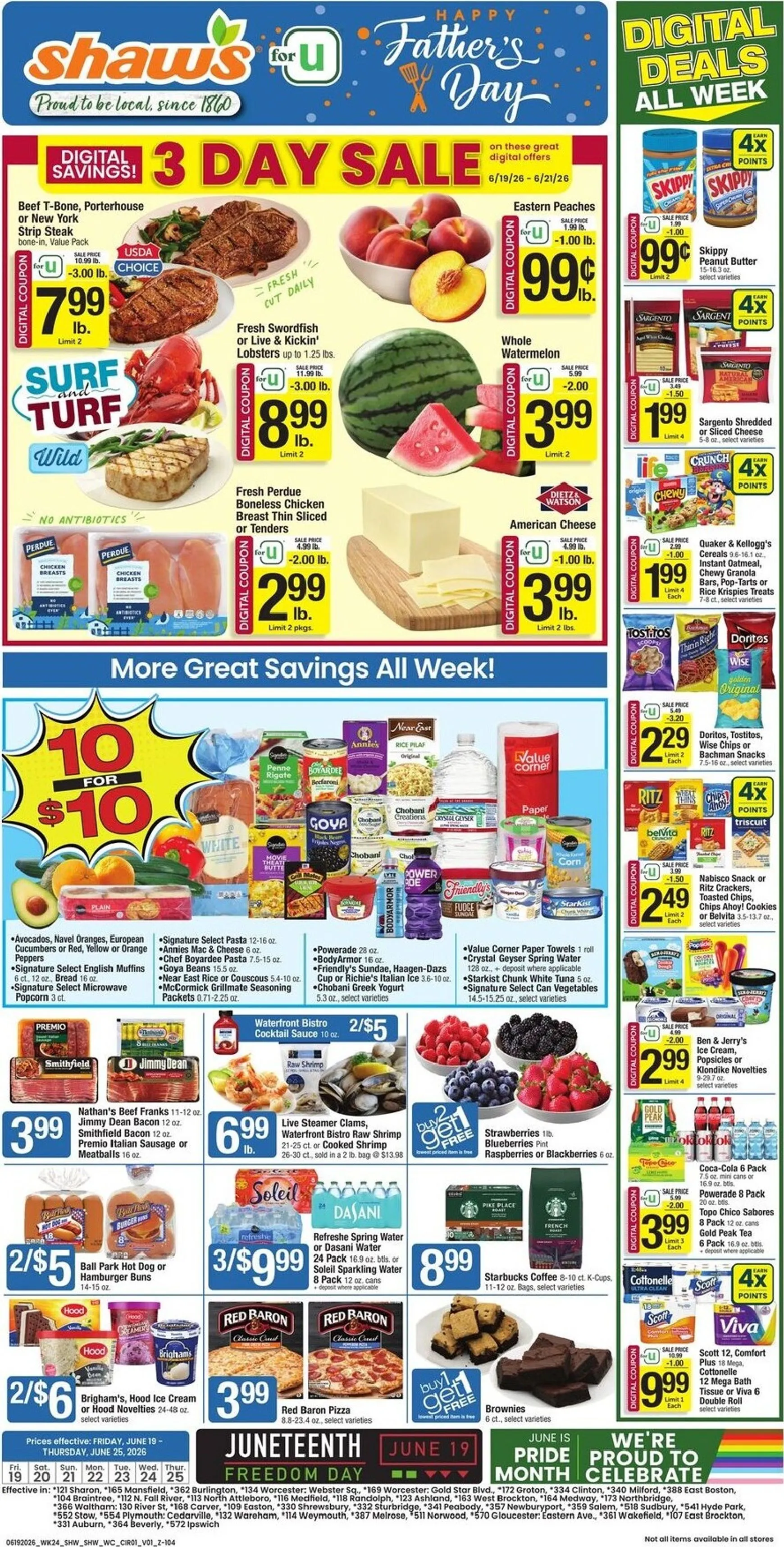 Current Shaw's leaflet valid from Friday 06/19/2026 to Thursday 06/25/2026