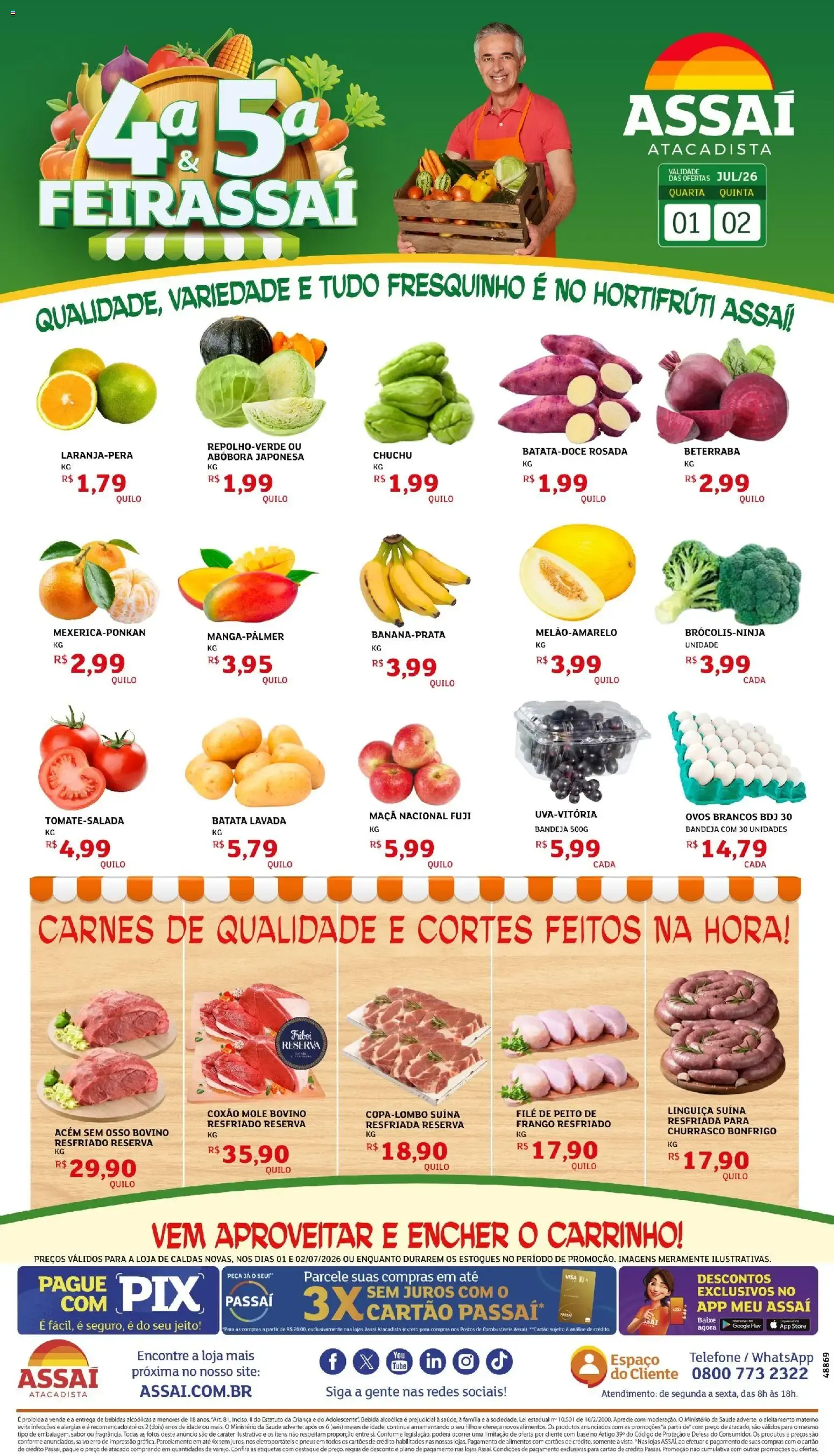 Encarte de Assaí Atacadista ofertas - GO de 01/07/2026 | Promoções Online 1 de julho até 2 de julho 2026 - Pagina 1