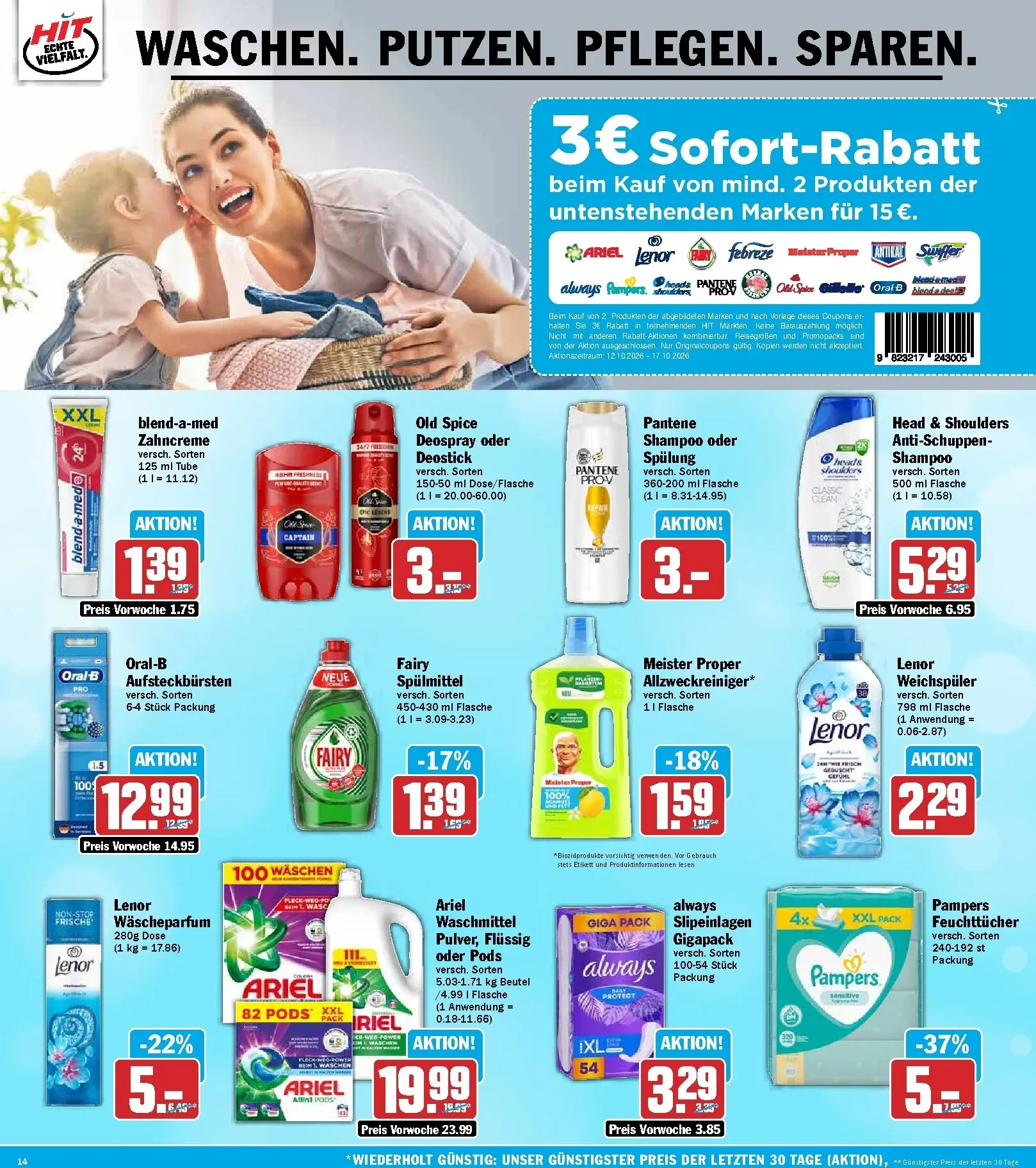 Hit Prospekt – von Montag 12.10.2026 bis Samstag 17.10.2026 von 12. Oktober bis 17. Oktober 2026 - Prospekt seite 14