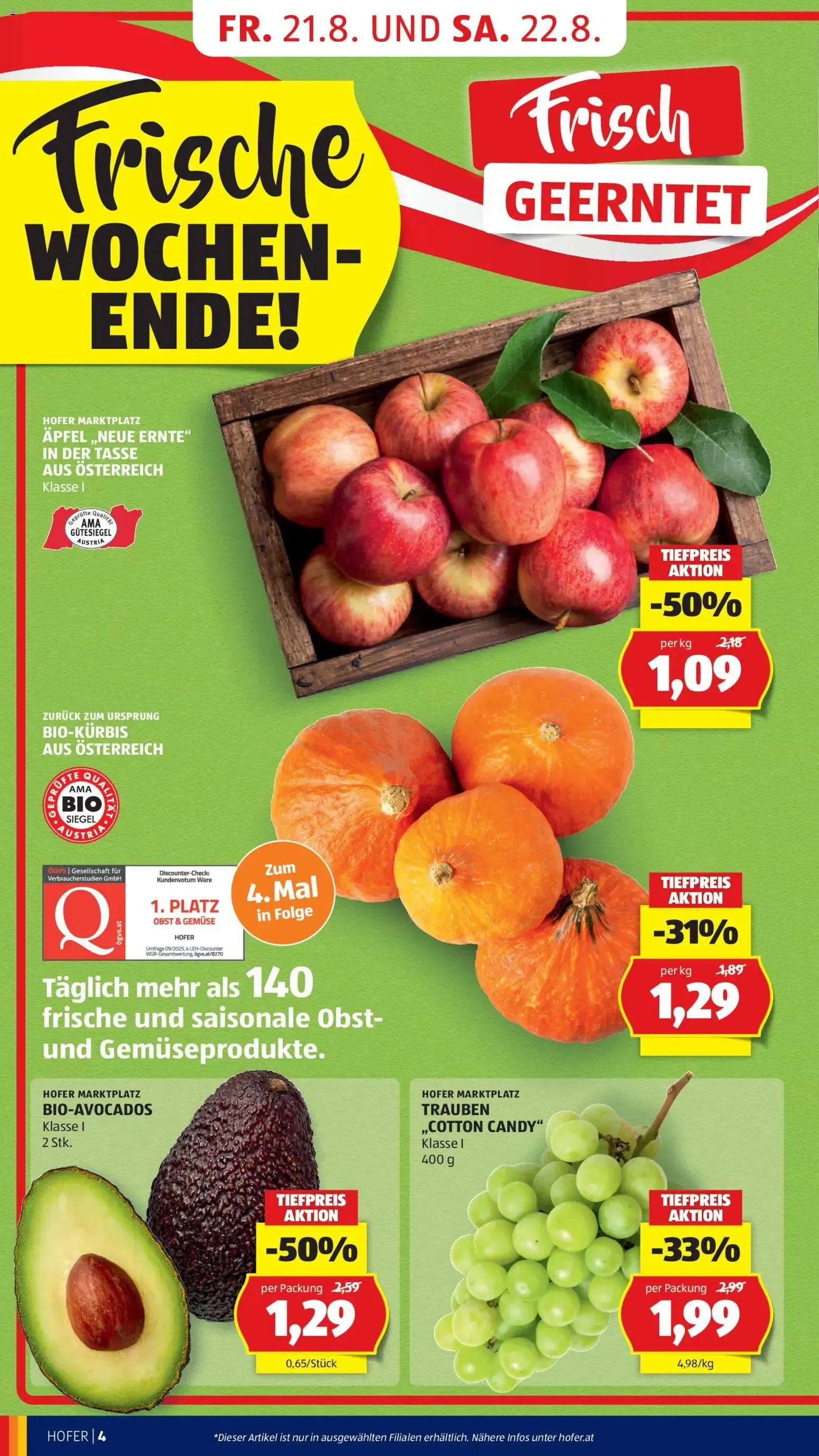Hofer Flugblatt ab 21.08.2026 - Angebote, Aktionen von 21. August bis 27. August 2026 - Flugblätt seite  14